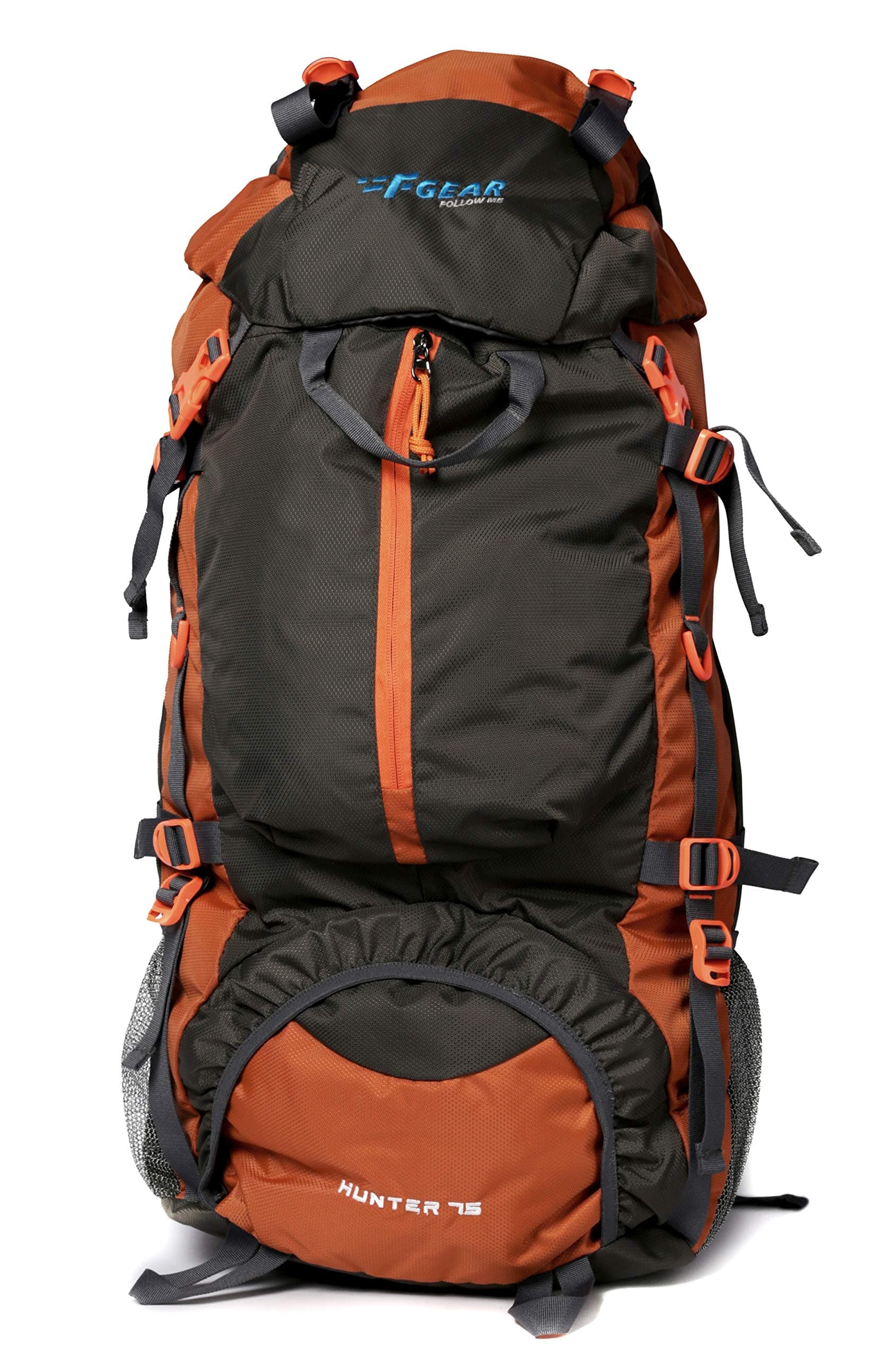 Hunter Bkgy Diamond, Grey, Orange, Rucksack Backpacks