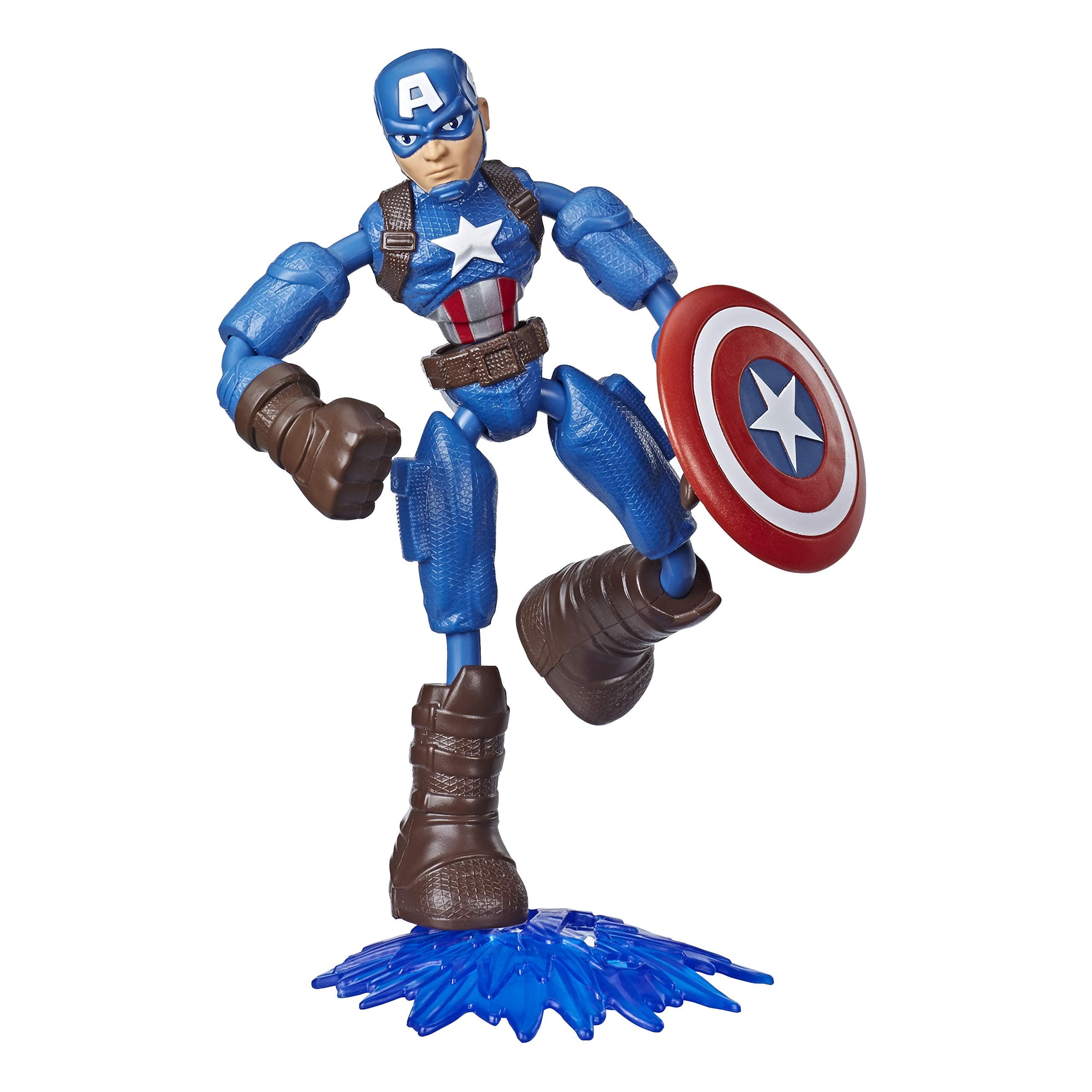 Avengers E7869 Marvel Bend and Flex Action Figure Toy, 6-Inch Flexible Captain America, Includes Accessory, Ages 4 and Up