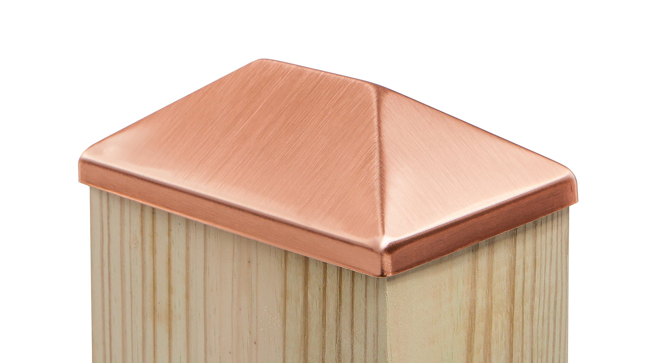 - 4x6 Solid Copper Pyramid Post Point Cap (3-1/2" x 5-1/2")