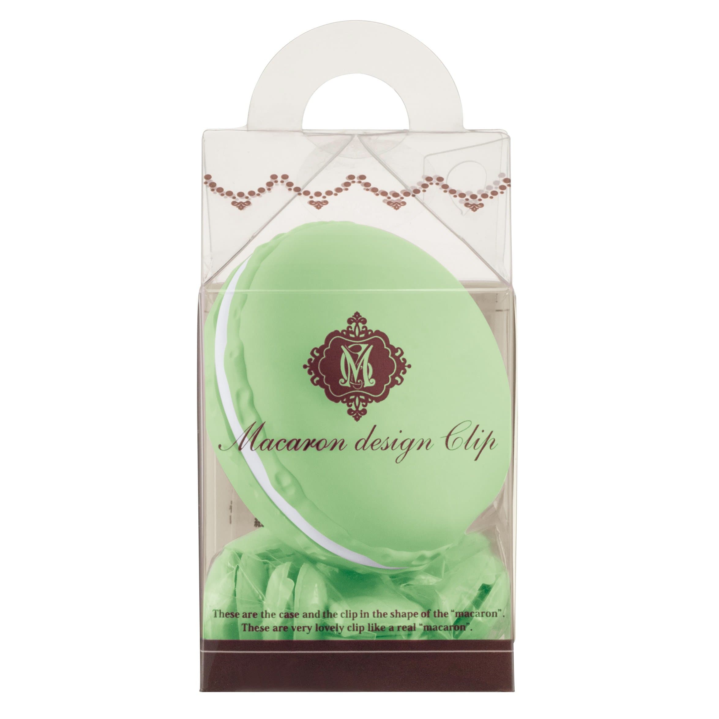 Macaroon design clip 12 pieces case clip set MC-12 pistachios (PI) / 25902