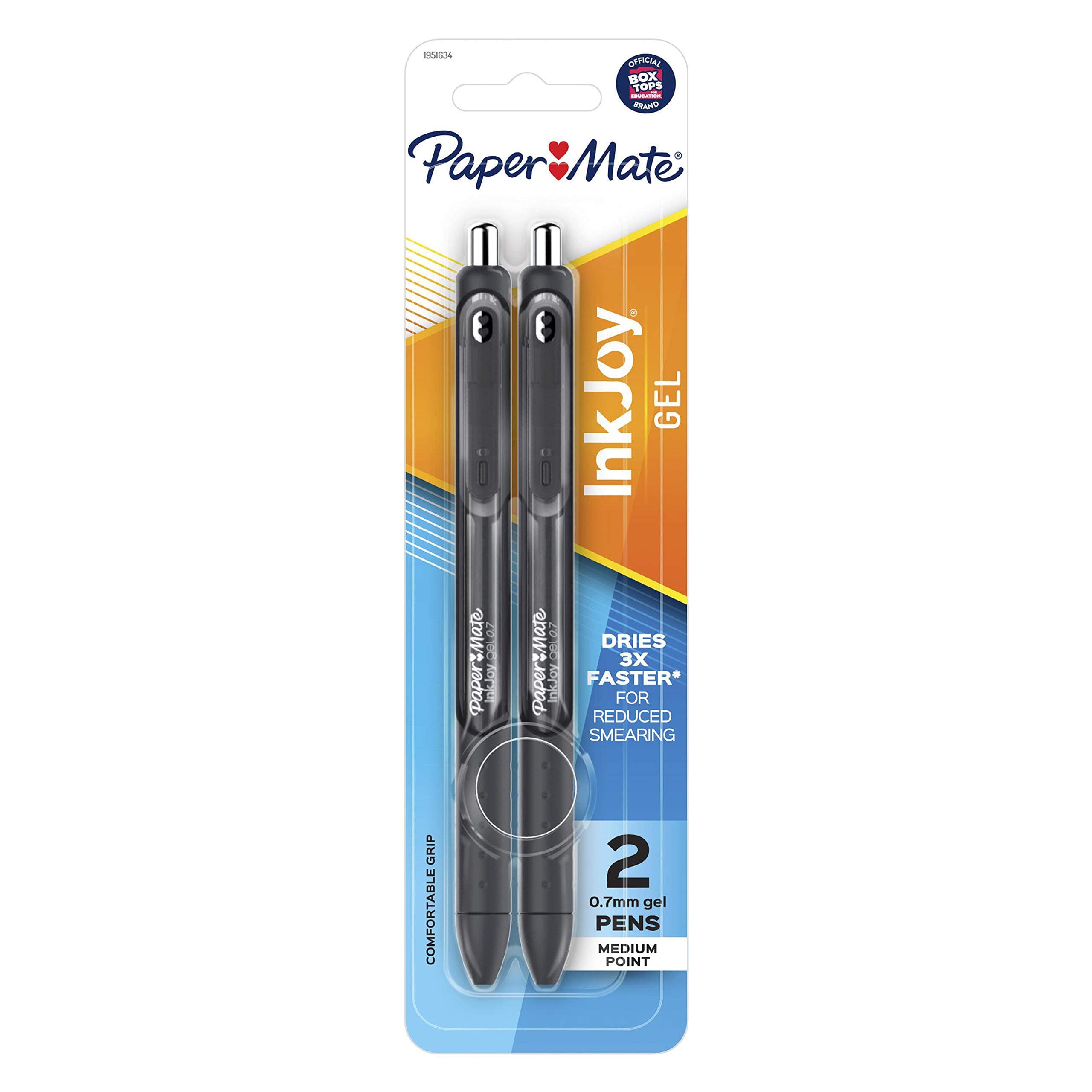 Inkjoy Gel Pens, Medium Point, 2-Pack, Black (1951634)