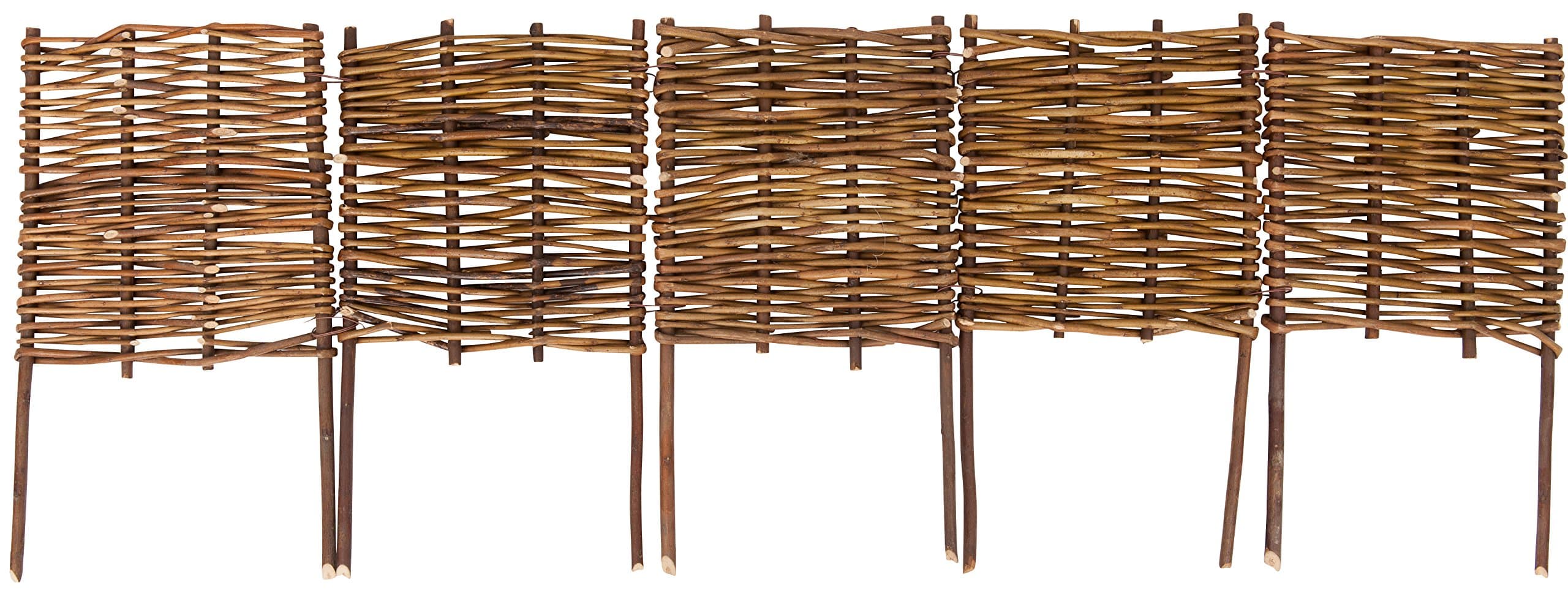 Windhager Willow Bed Edging Roll, Set of 5, 35 x 100 cm, Brown