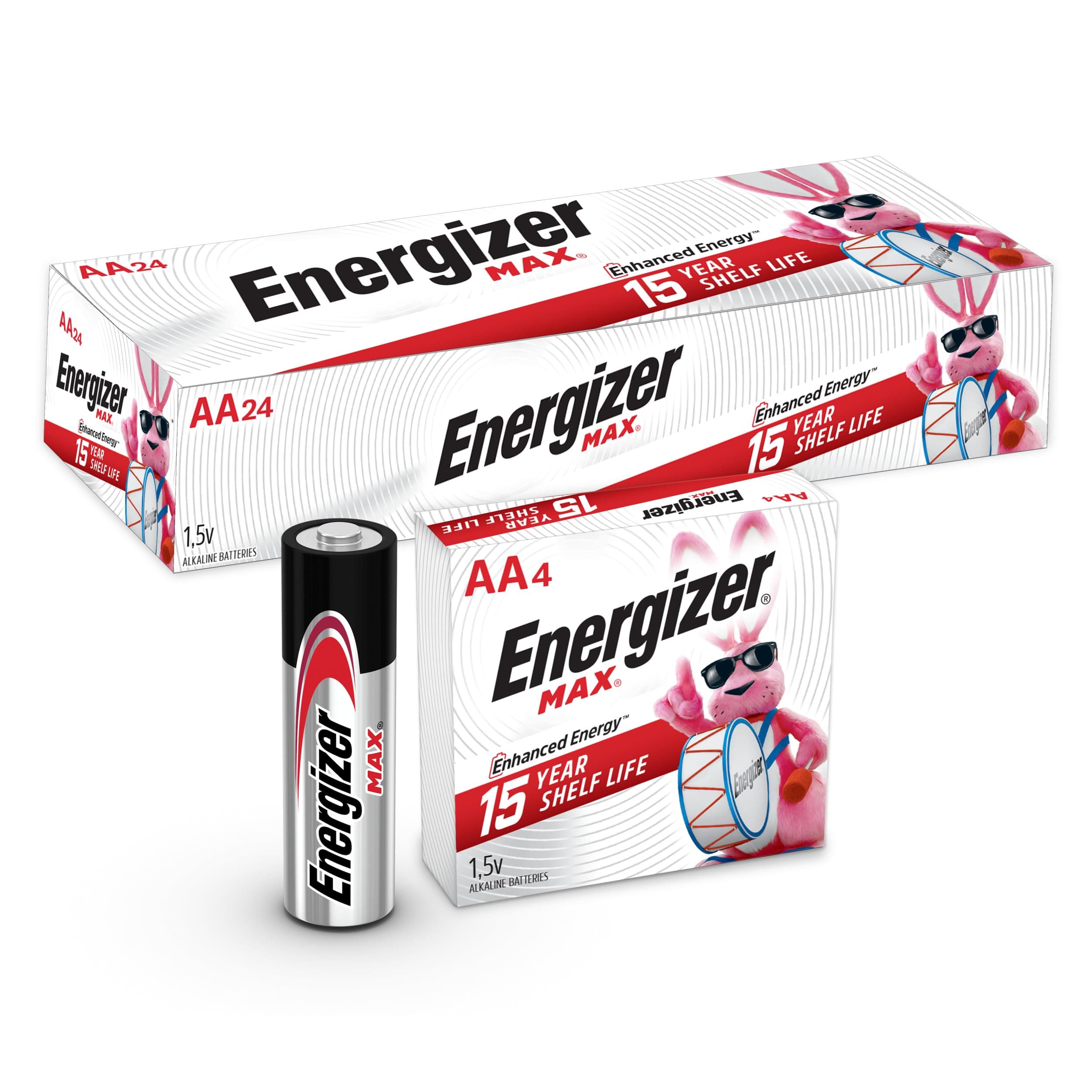 Energizer AA Batteries, Max Double A Battery Alkaline, 24 Count