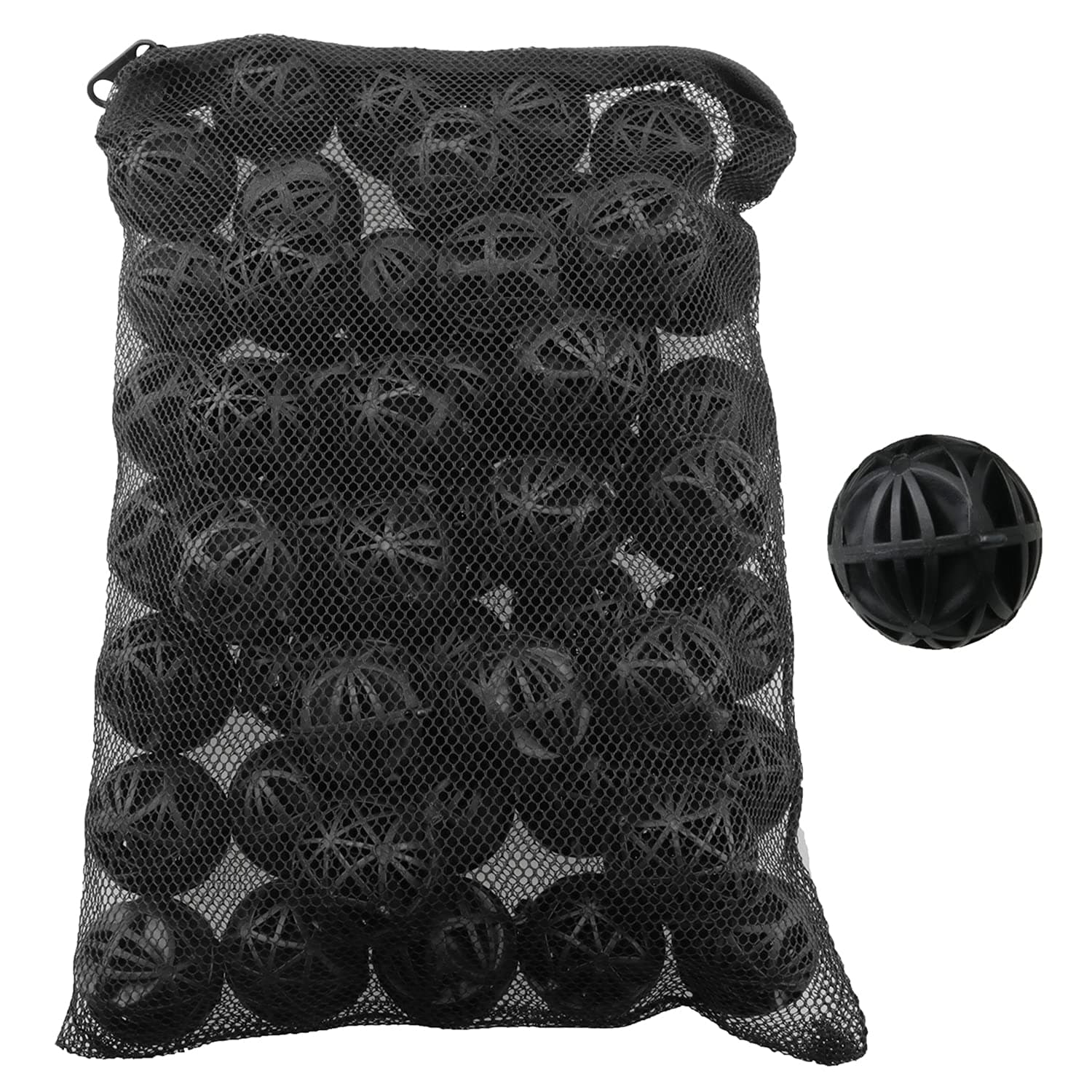 AXLIZER50pcs Filter Bio Ball Bio-Ball Filter Media with Sponge for Aquarium Fish Pond Waterfall Fountain Fish Tank Aquarium, Pond Filter