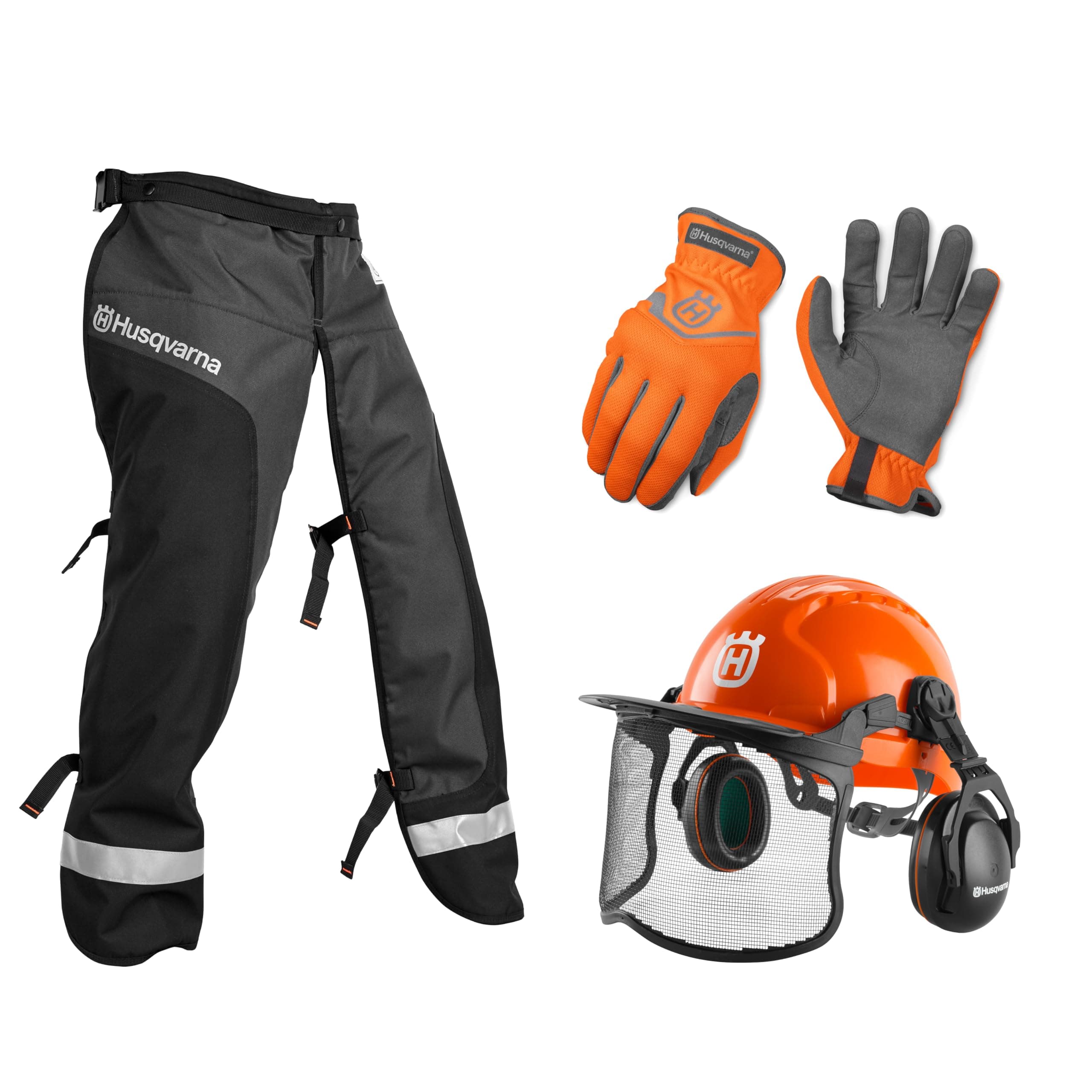 Protective Power Kit: Chainsaw Chaps, Gloves & Helmet
