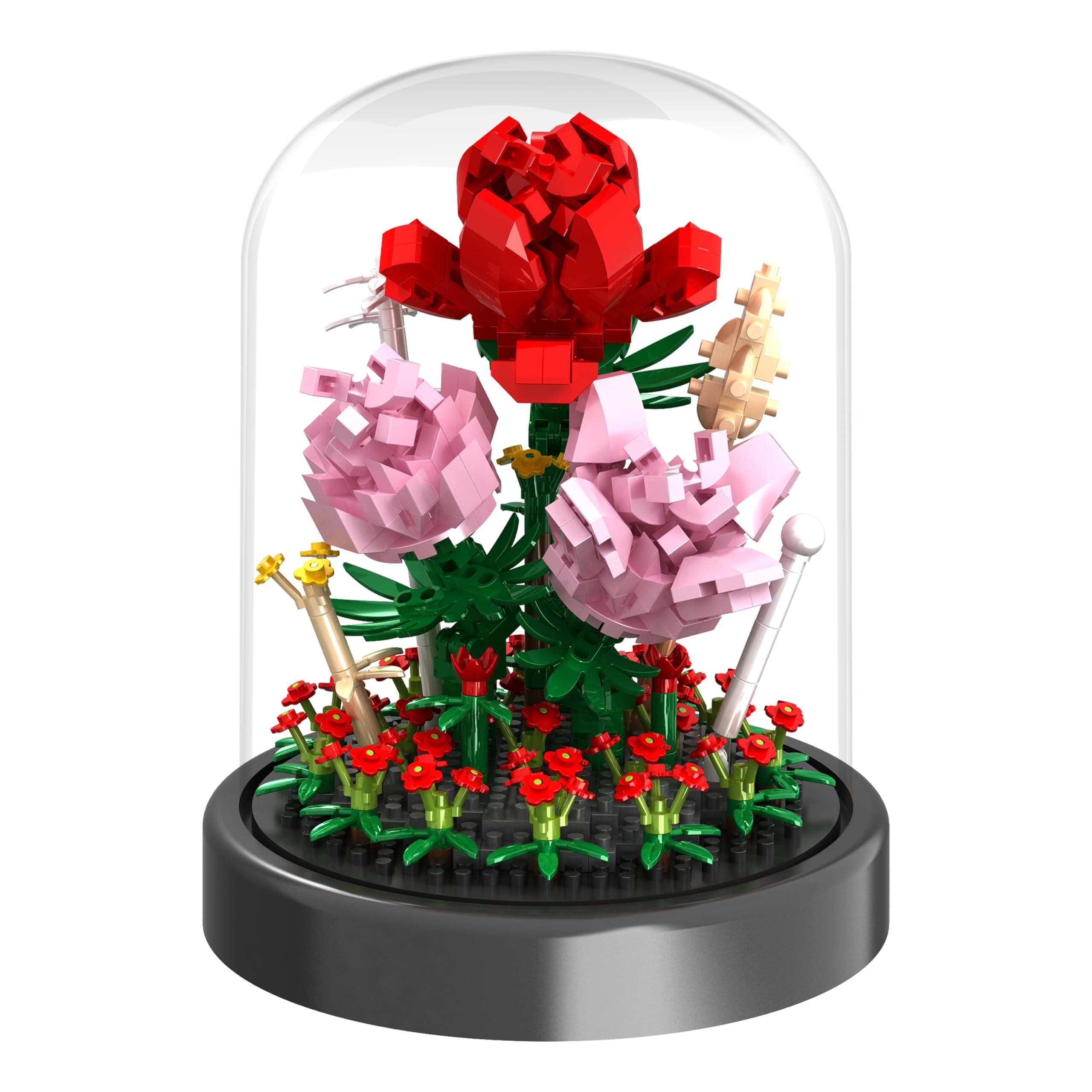 Flower Bouquet Building Kit, 524 Pcs Mini Bricks Building Blocks Sets