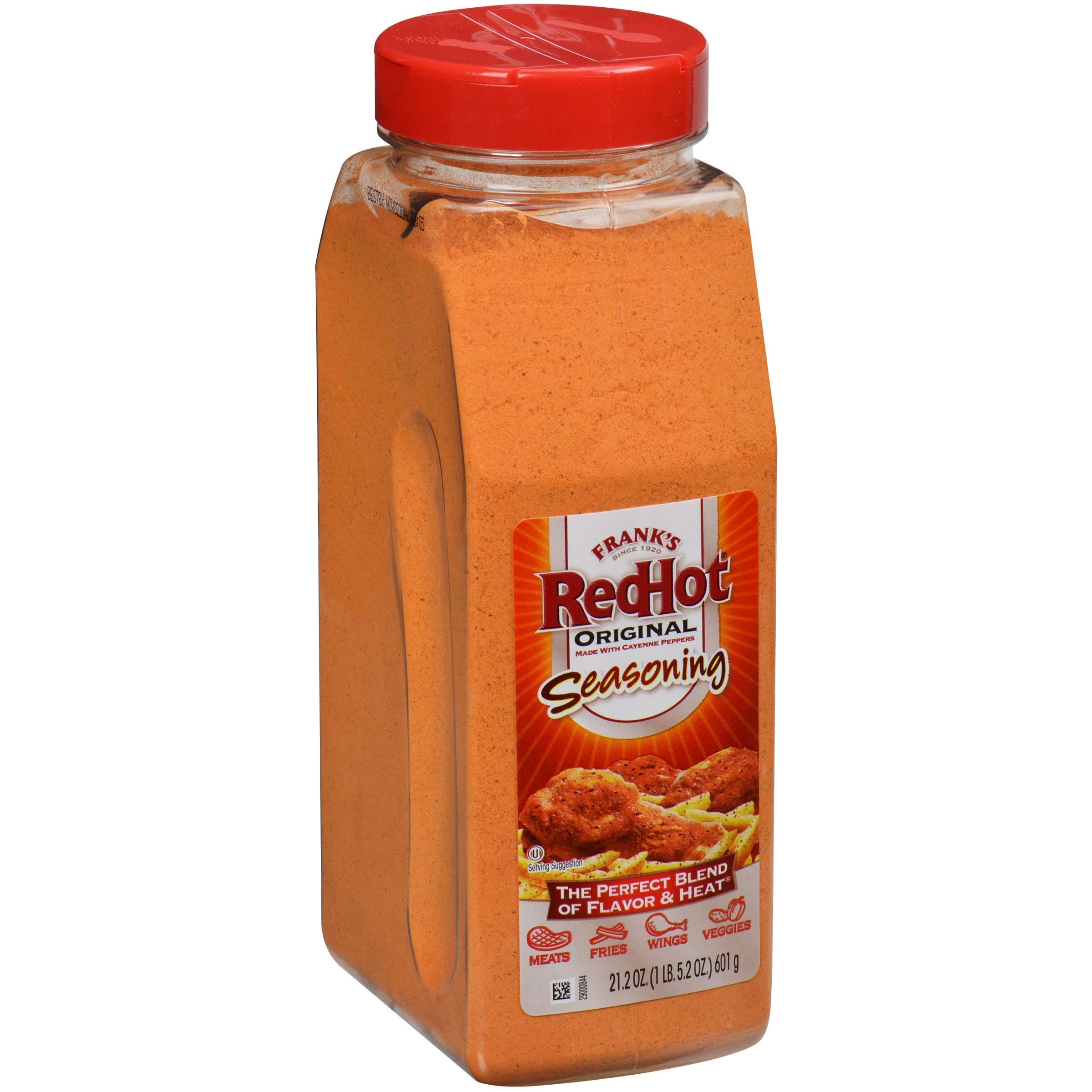 Original Seasoning, 21.2 oz - One 21.2 Ounce Container of Hot Sauce Seasoning Blend of Savory Garlic and Spicy Cayenne Pepper, Perfect for Dry-Rubs