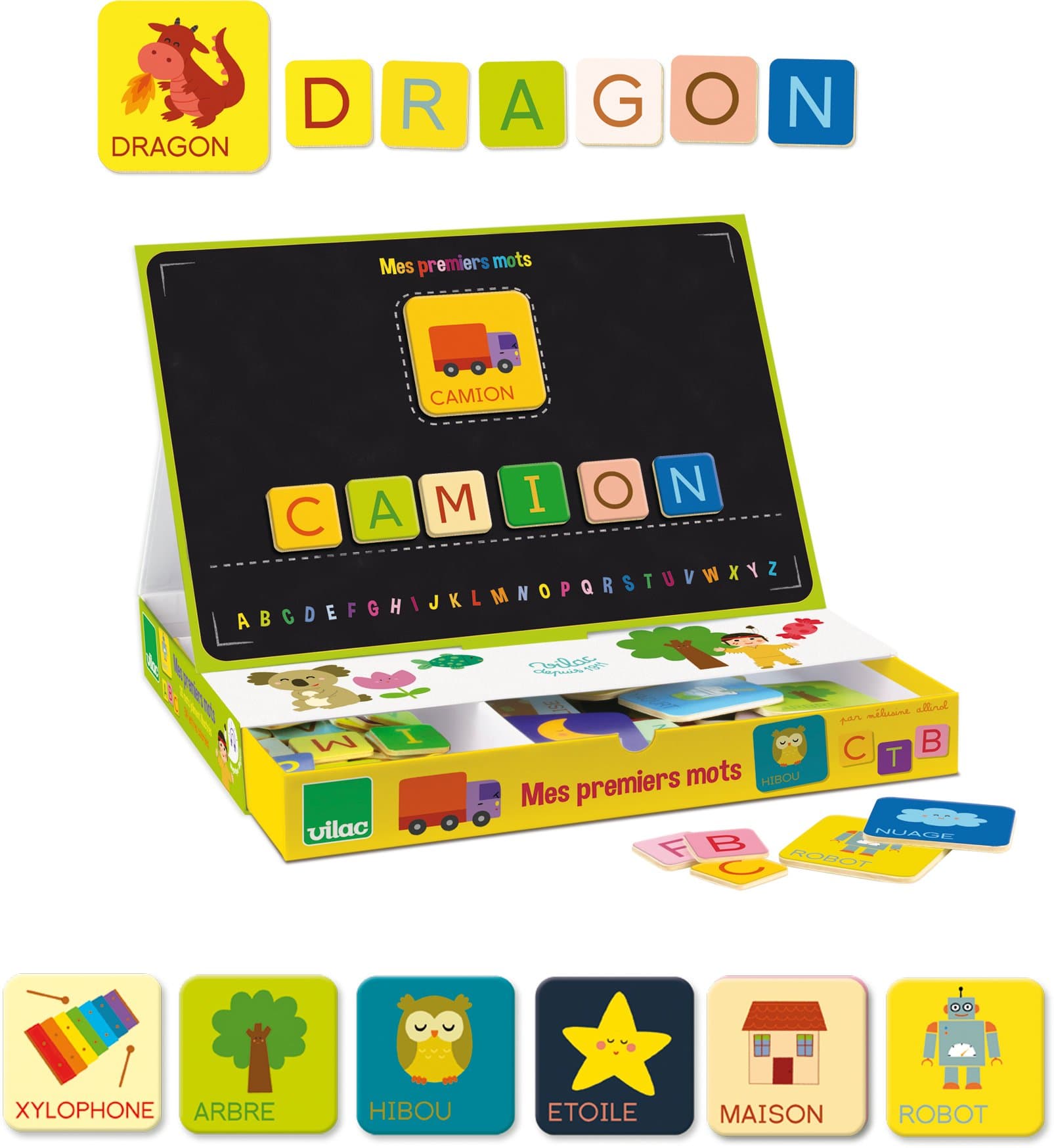 Vilac 8041 Edumagnet My First Words, Multi-Color