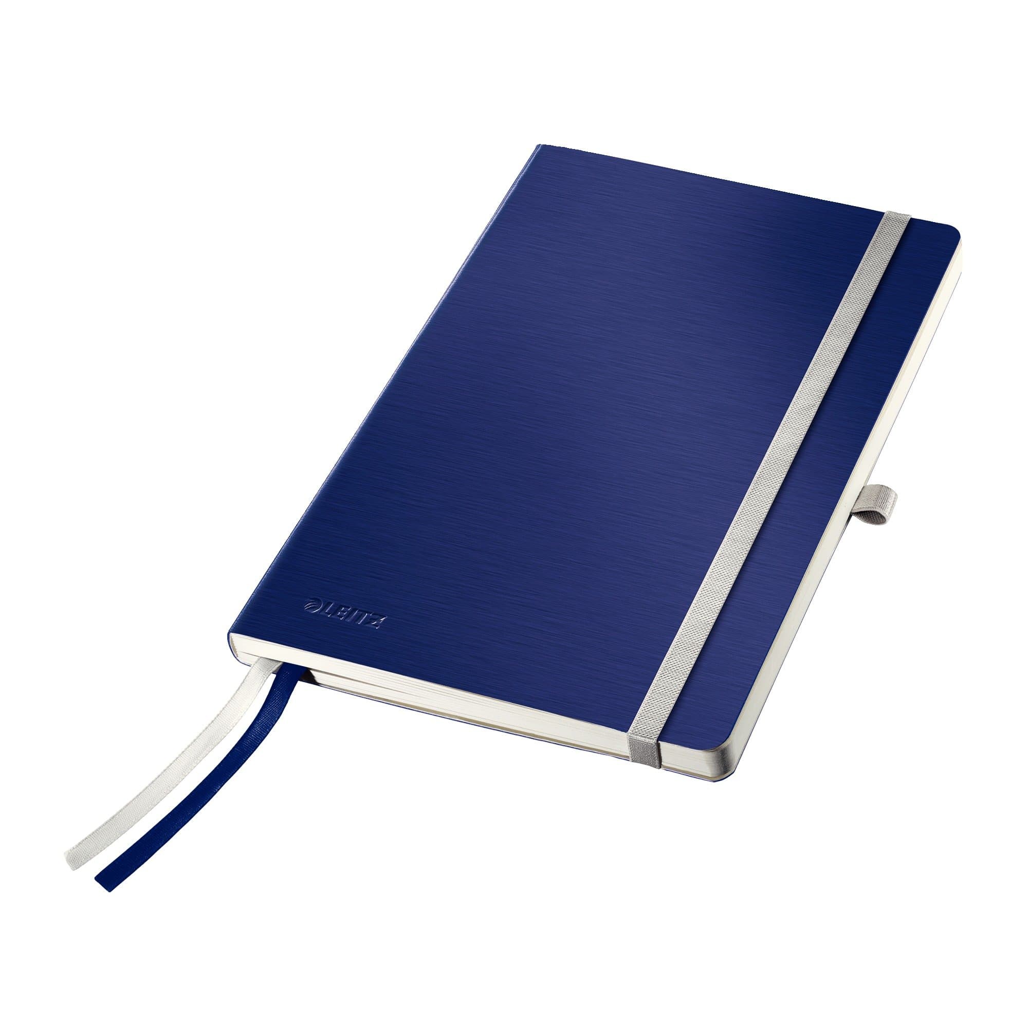 Leitz A5 Soft Cover Notebook, Titan Blue (80 Sheets Ruled, with 2 Bookmarks, 100 gsm Ivory Paper, Style Range)