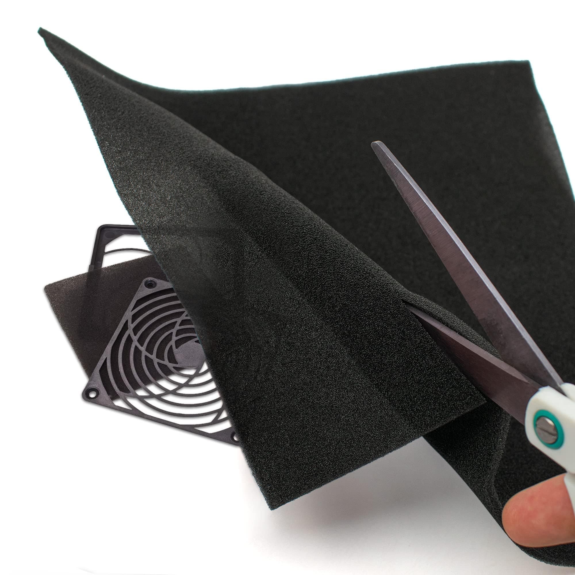 Evergreen Goods PC Computer Fan Dust-Proof Filter Foam Sheet 3mm Thick 23cm x 23cm (529cm²) – Reusable & Washable Dust Protection for Smooth Airflow | Perfect for Various Fan Sizes & Customisable