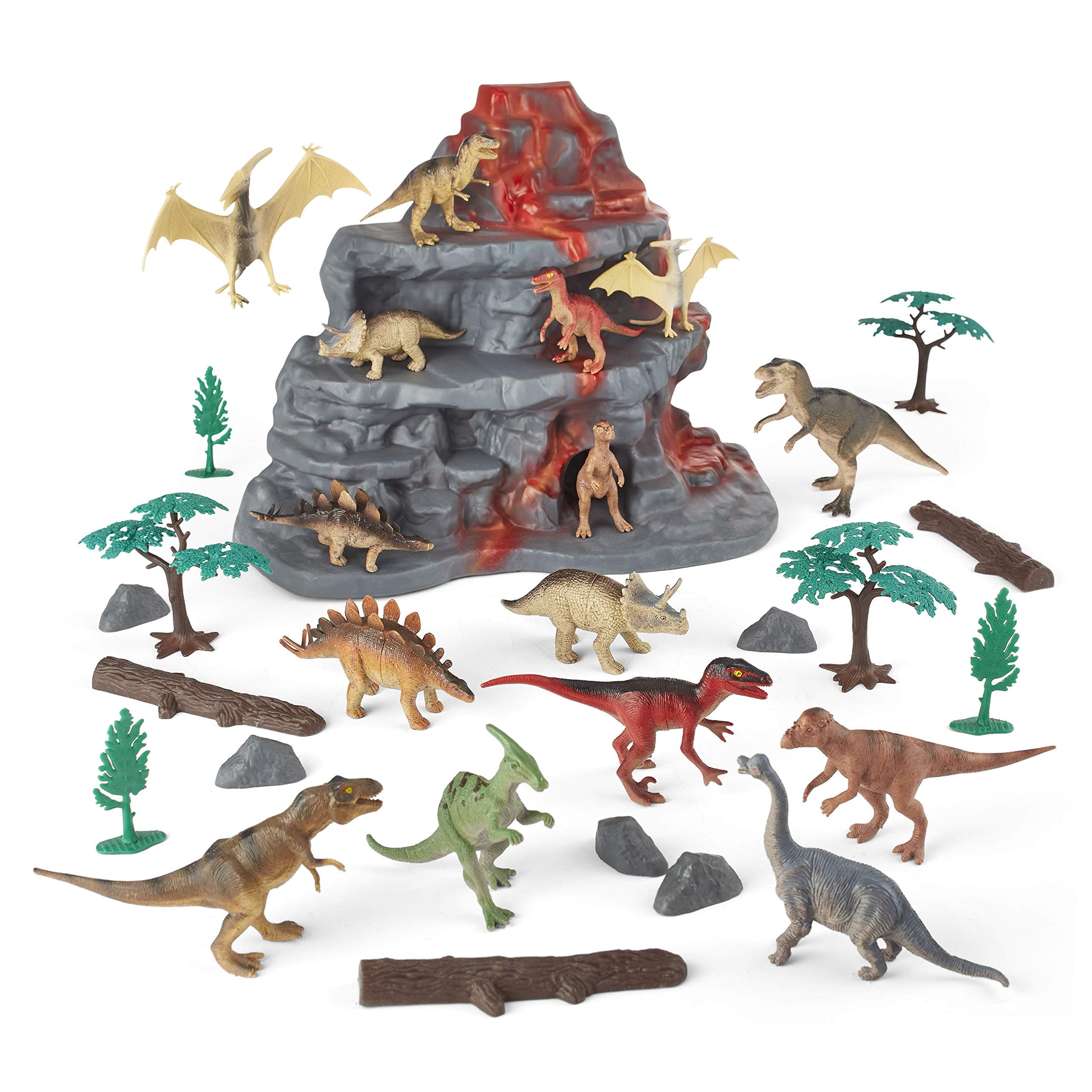 Animal Zone 30Pc Dino Set with Mountain