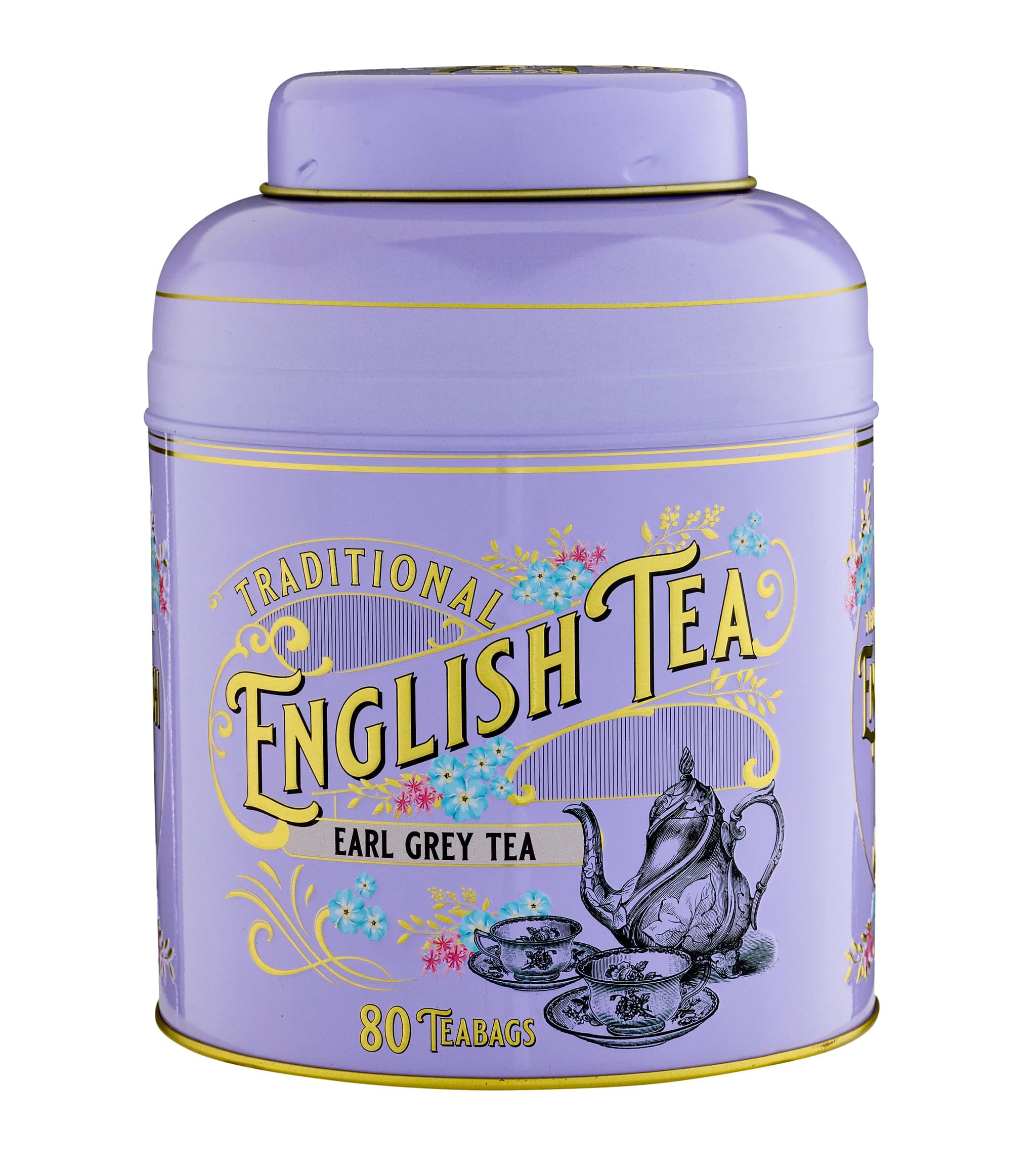 Lavender Vintage Victorian Tea Tin