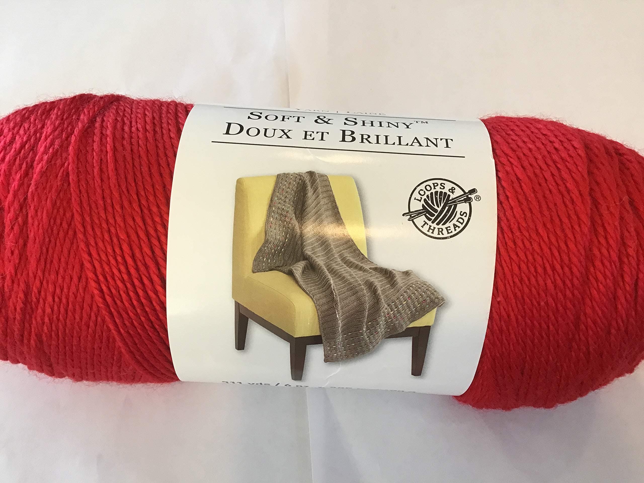 Soft & Shiny Yarn, a Skein, Red