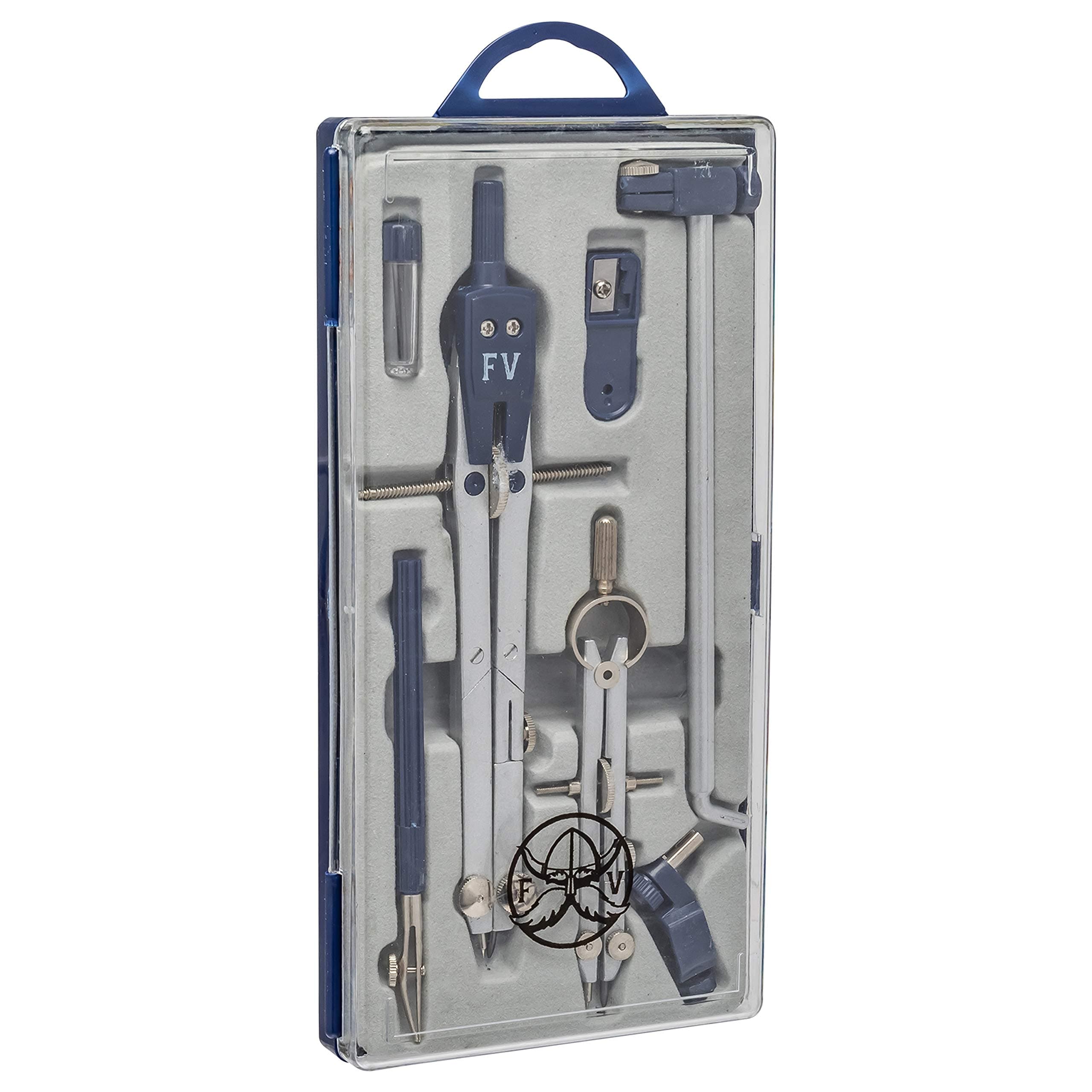 Geometry Compass Set by, Combination Compass Set for Solid and Plane Geometry Precision Tool for Drawing, Drafting, Math and Geometry with Beam Extension Bar