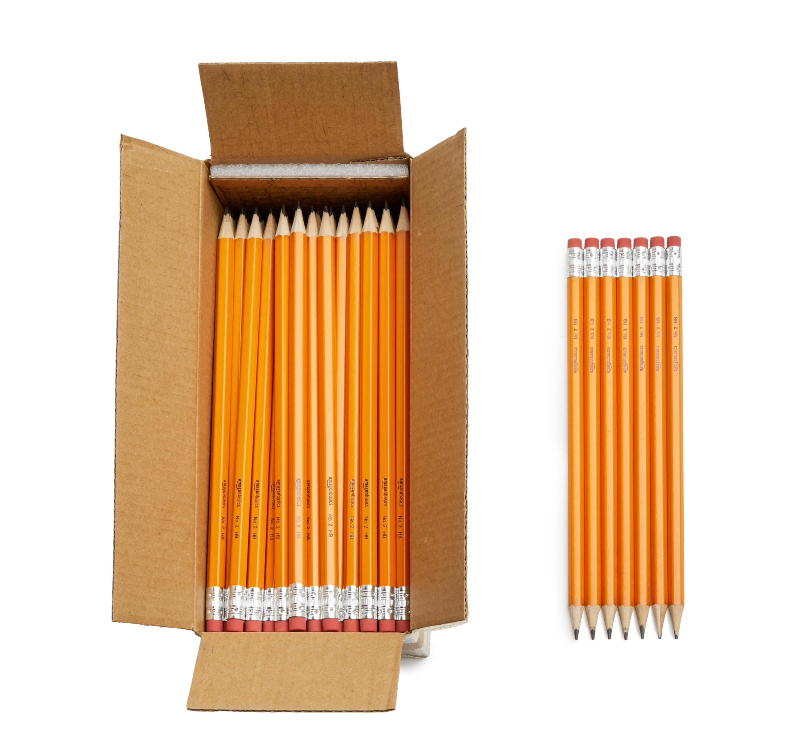 – Wood Cased Graphite #2 HB Pencils, presharpened, no smudge eraser tip, school, kids, Pack of 150