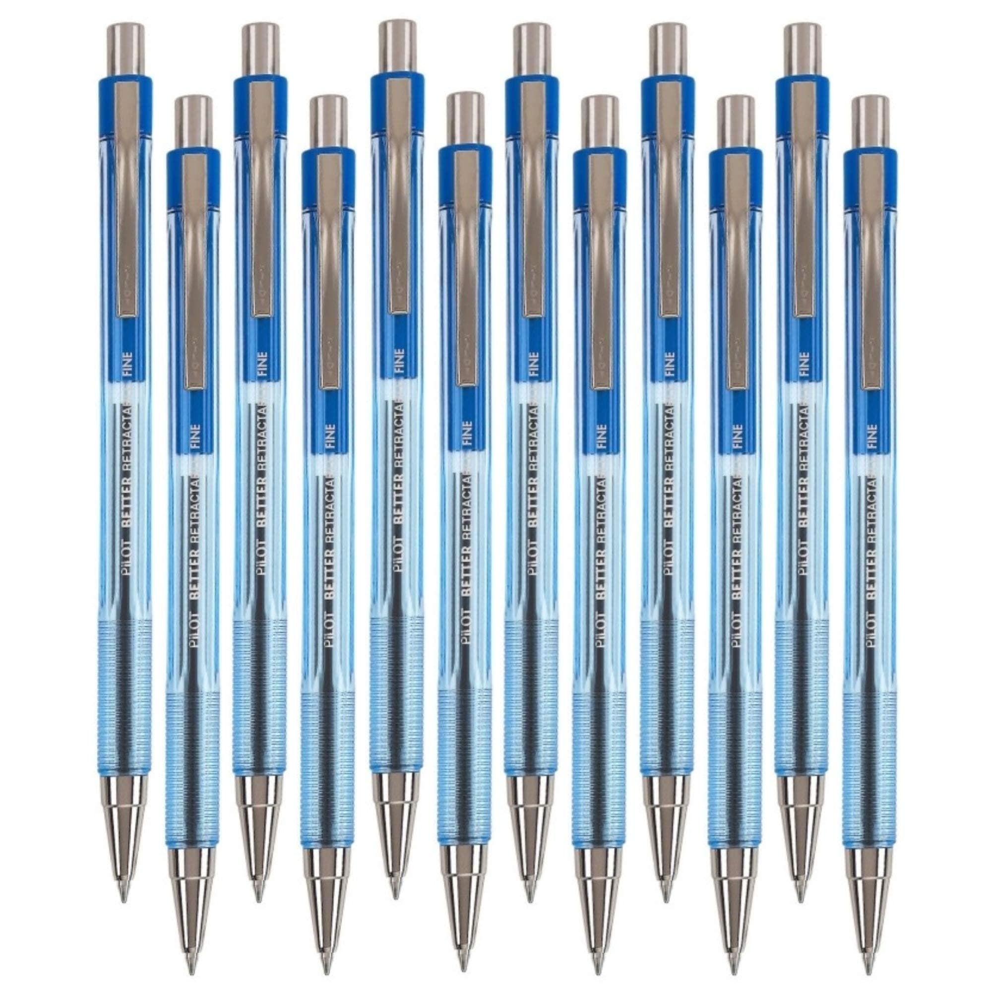 Pilot Better Retractable Ballpoint Pen , Blue Fine Point, 12-Count (30001)