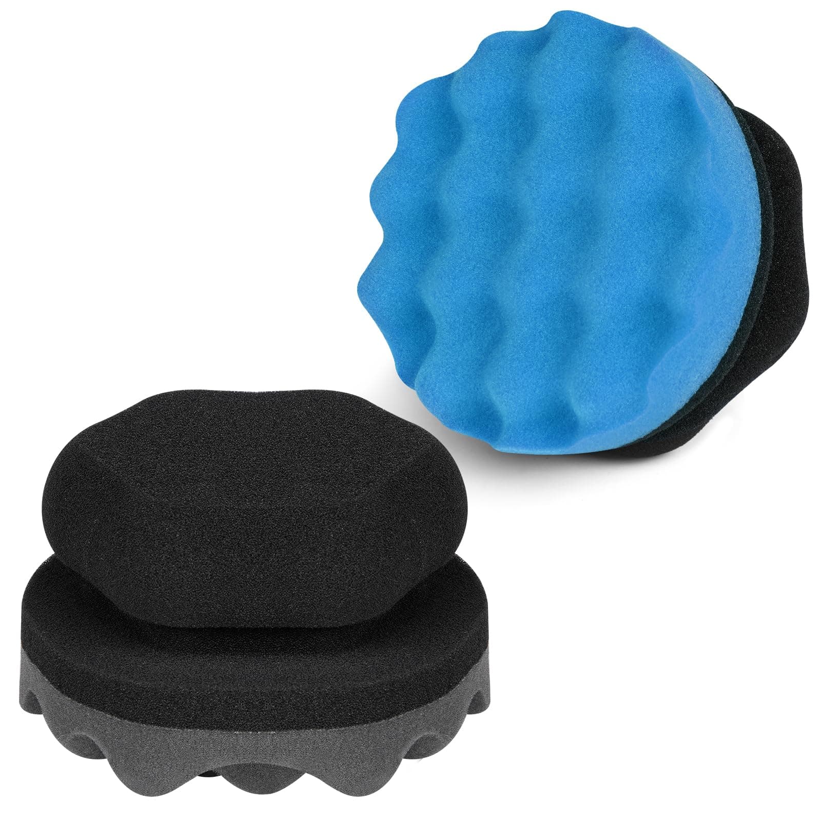 2 Pack Large Tire Shine Applicator Pad, Tire Hex Grip Applicator, Reusable Car Cleaning Supplies After Car Wash