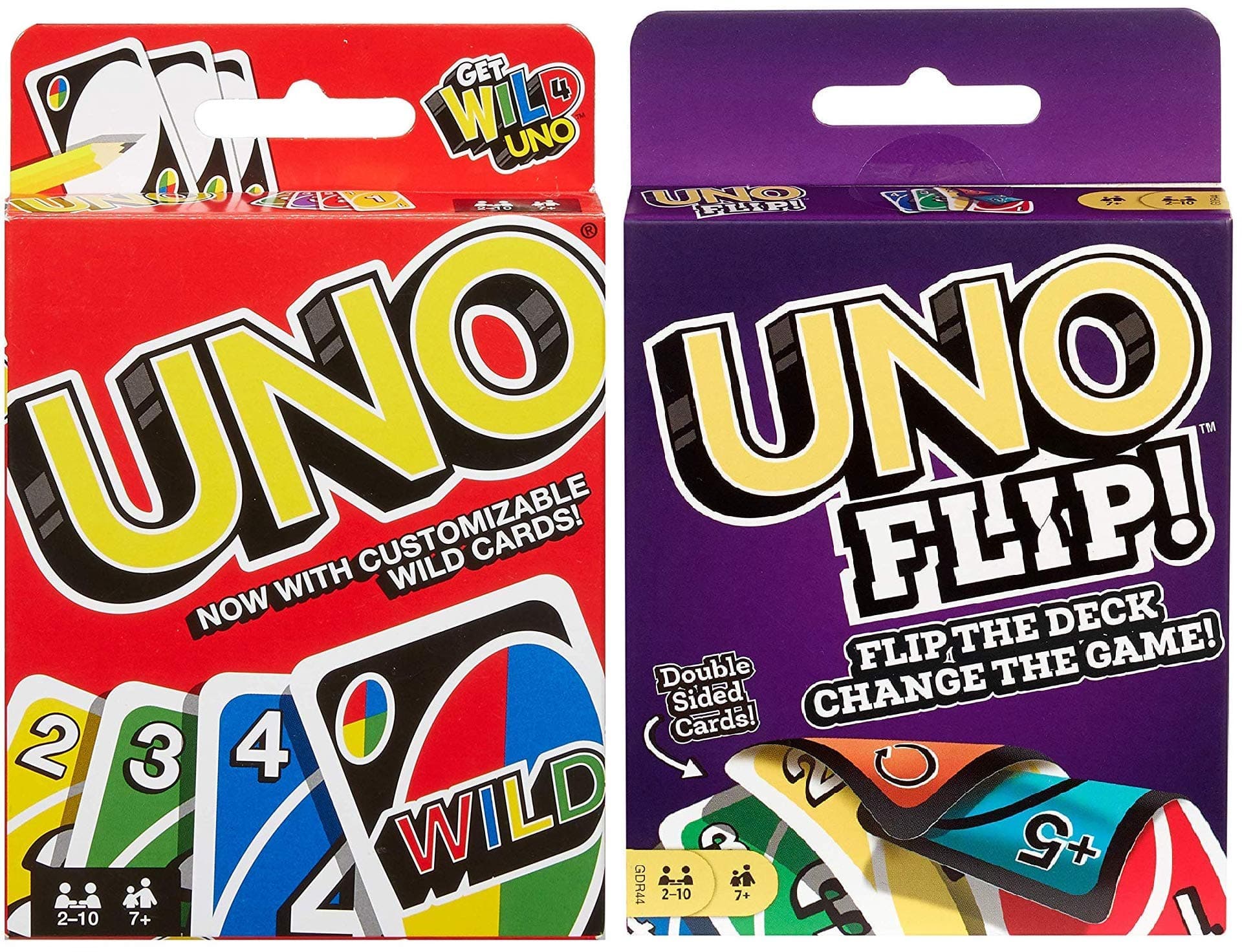 Uno Original and Uno Flip Card Games, Combo Pack of 2