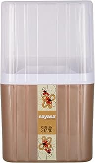 Nayasa Plastic Cutlery Stand, 1 Pieces, Brown