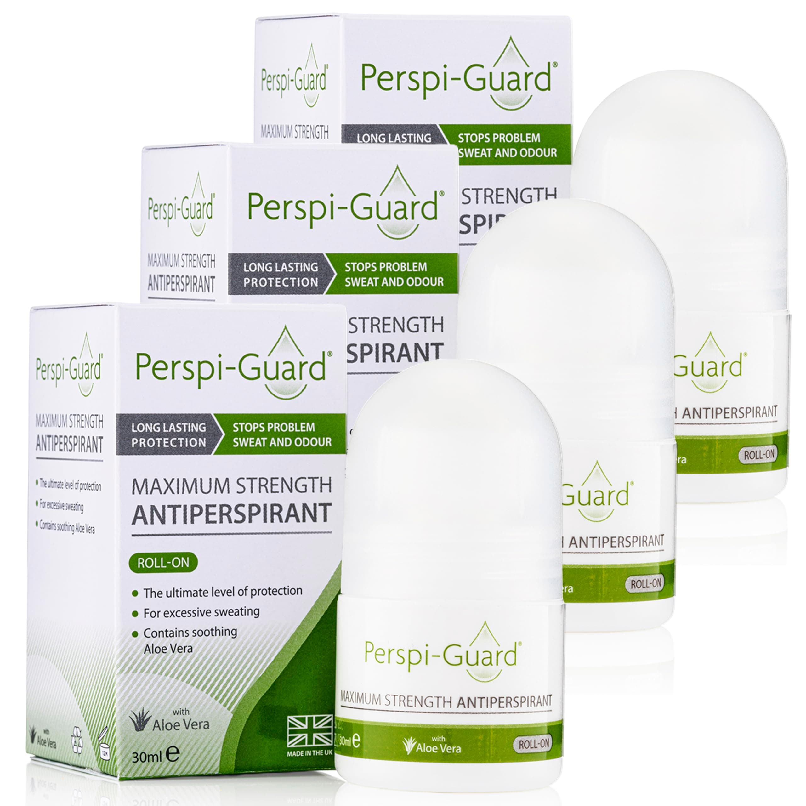 – Perspi-Guard Maximum Strength Antiperspirant Roll On Deodorant for Men & Women, Excessive Sweating, Hyperhidrosis Treatment, Unscented, 30 ml, 3-Pack