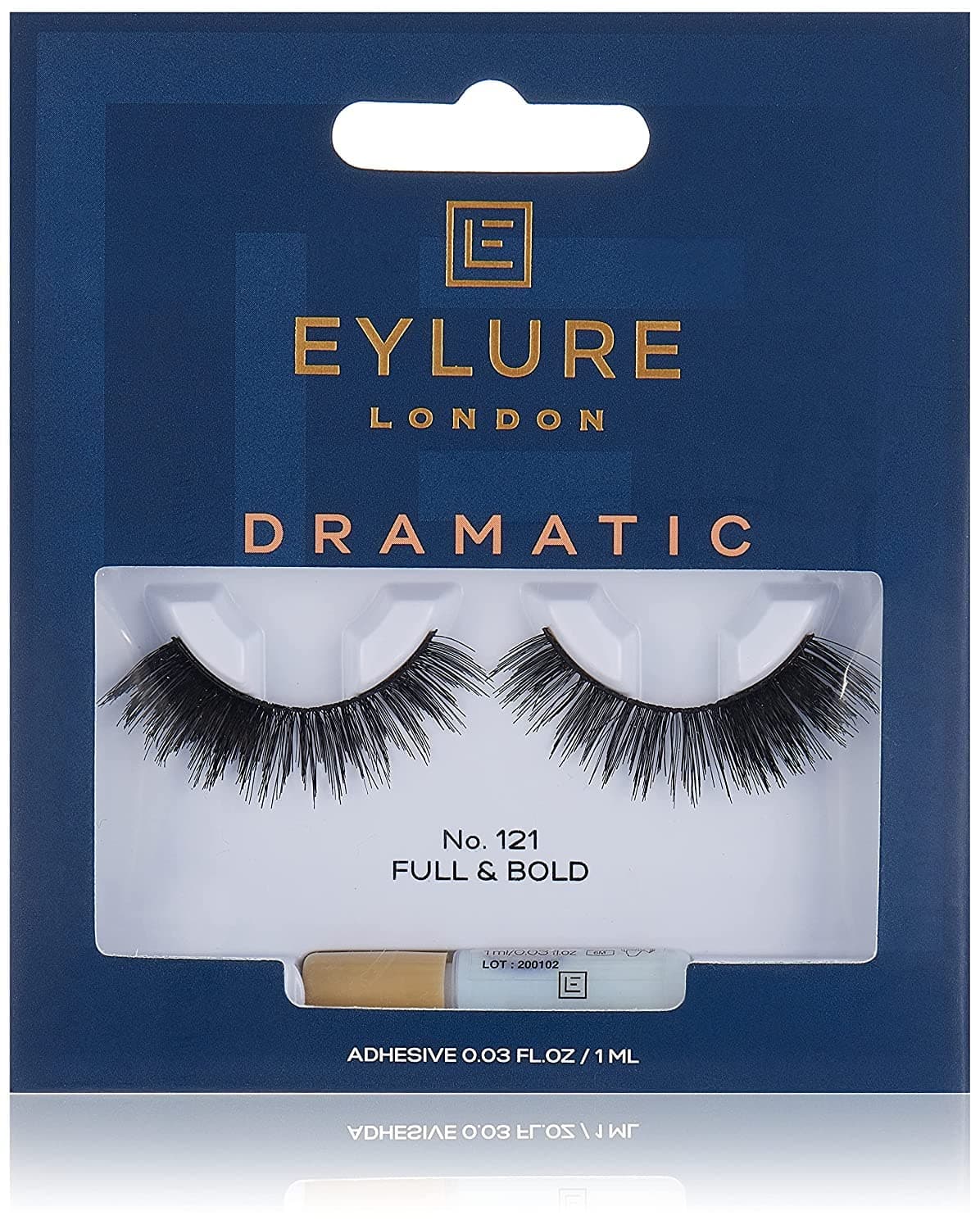 Eylure Definition False Eyelash, Style No. 121, REUSable, Adhesive Included, 1 Pair