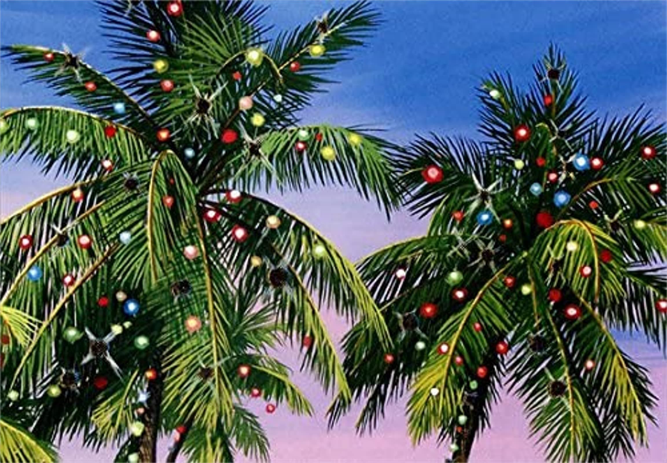 Palm Tree Lights - Red Farm Studios Warm Weather Box of 18 Christmas Cards