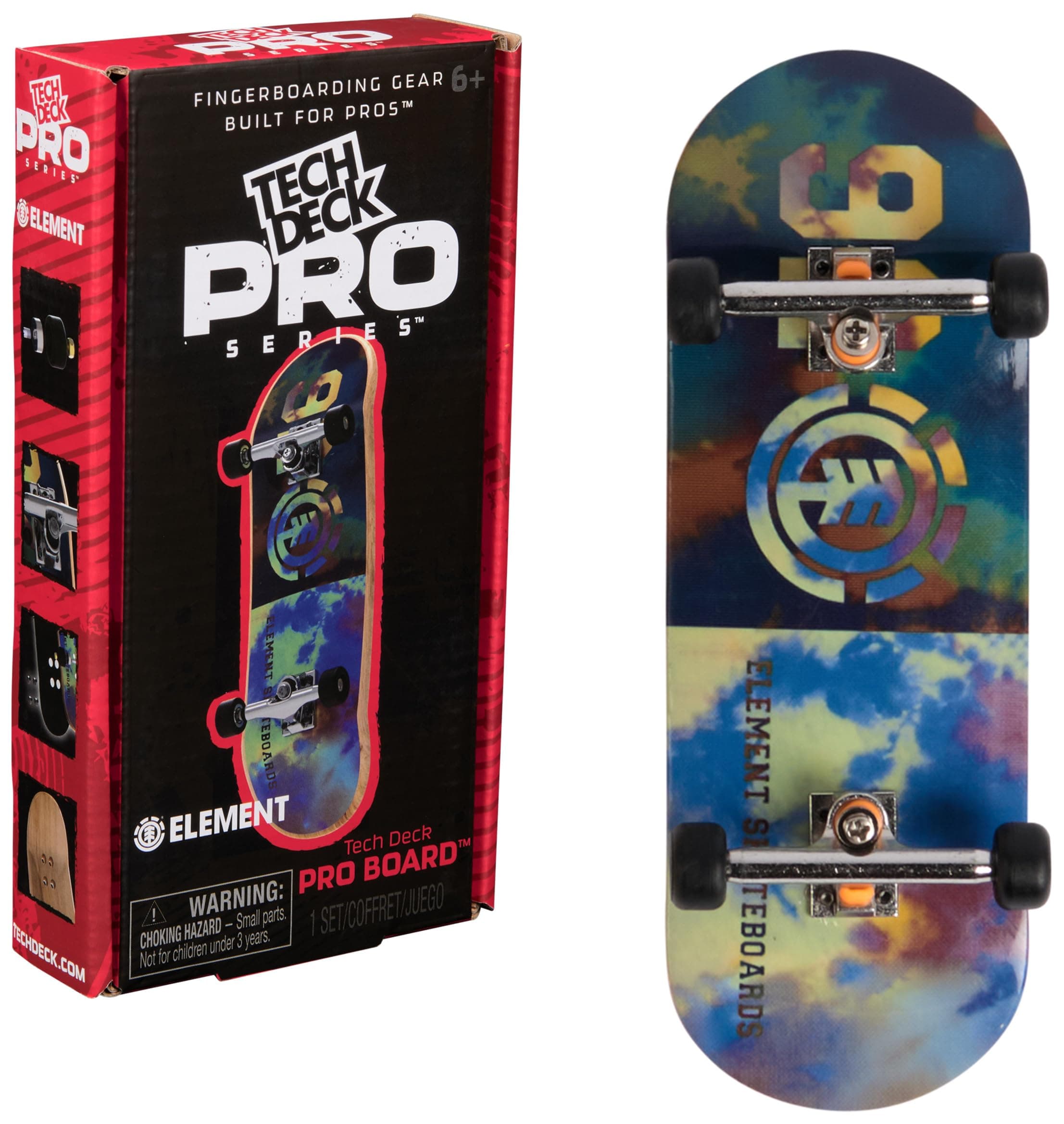 TECH DECK , Element Pro Series Finger Board with Storage Display, Built for Pros; Authentic Mini Skateboards, Kids Toys for Ages 6 and up