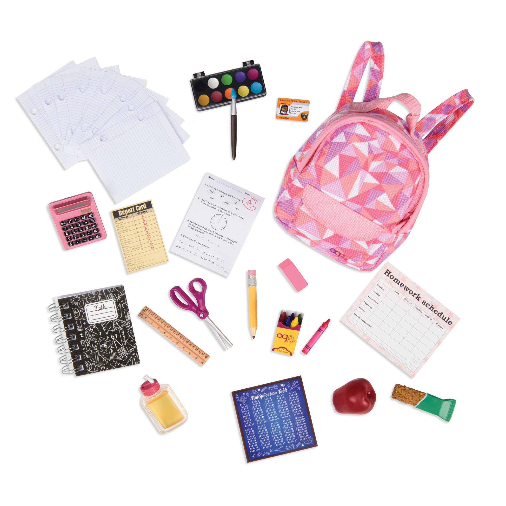 Our Generation By Battat- Off to School Playset- Accessory Set for 18 inch Dolls- 18" Doll Accessories and Clothes for Age 3 years and up