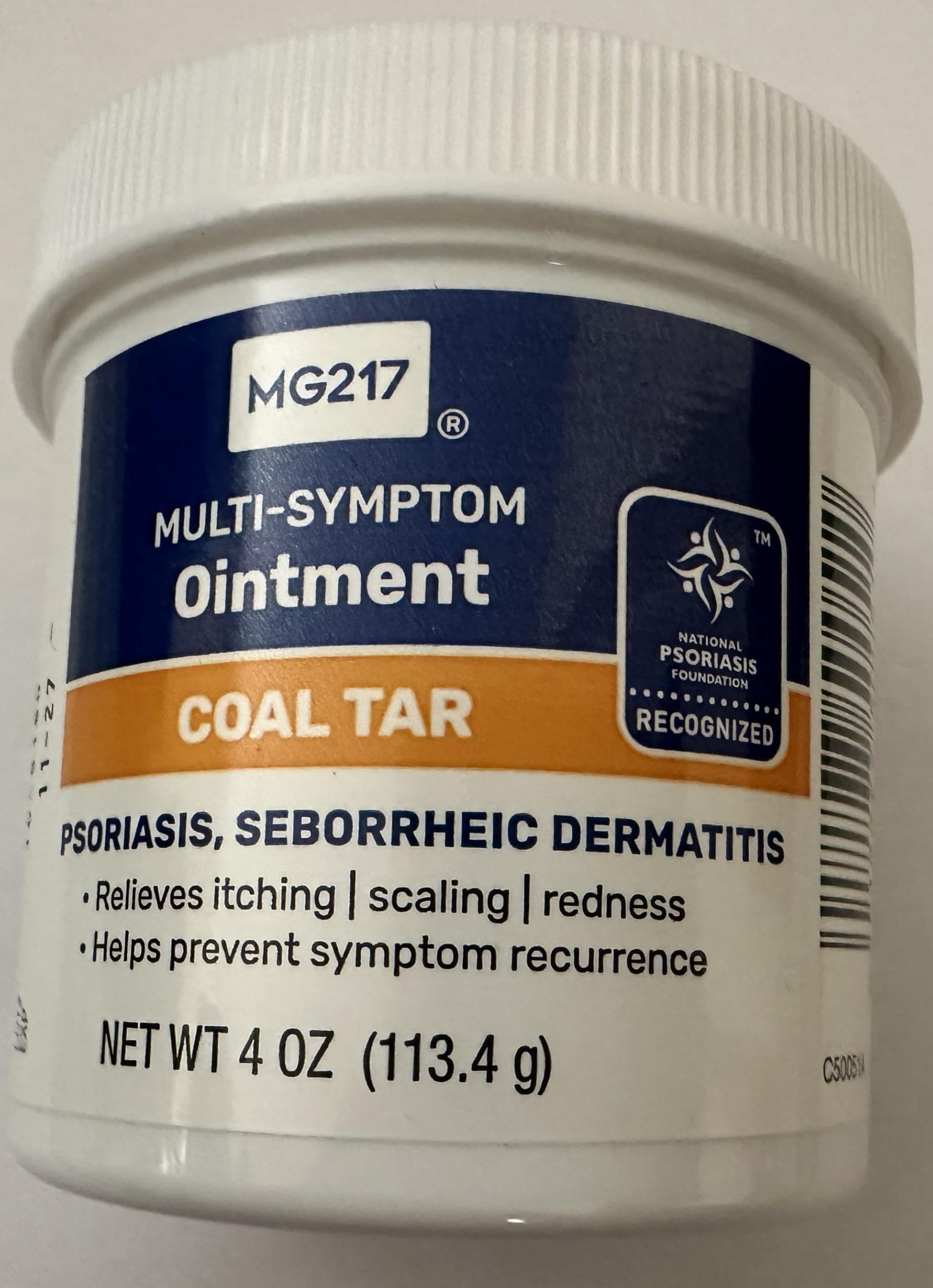 MG217 Multi Symptom Relief 2% Coal Tar Medicated Psoriasis Ointment oz Jar, 4 Oz