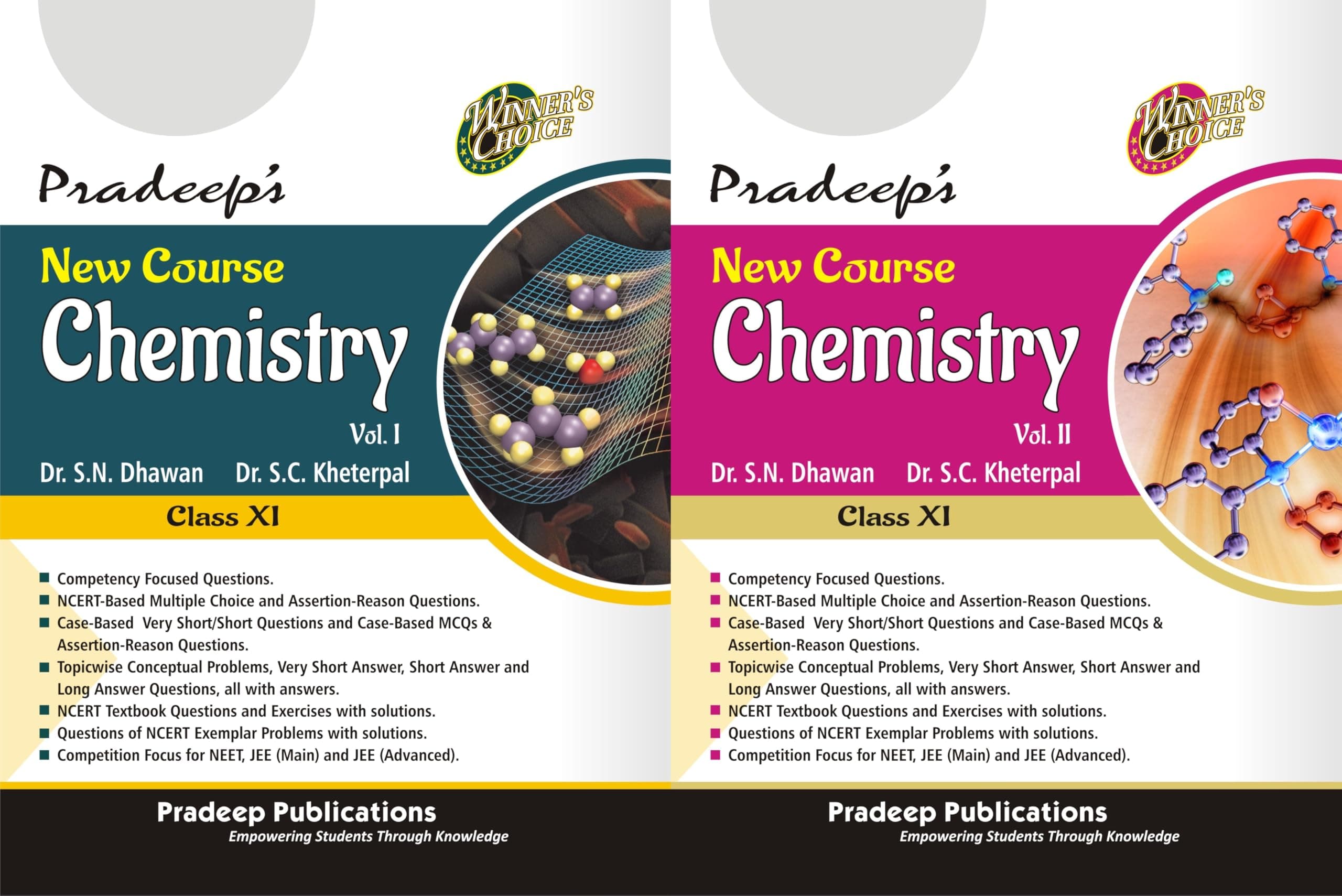 Pradeep's New Course Chemistry for Class 11 (Vol. 1 & 2) Examination 2025-26