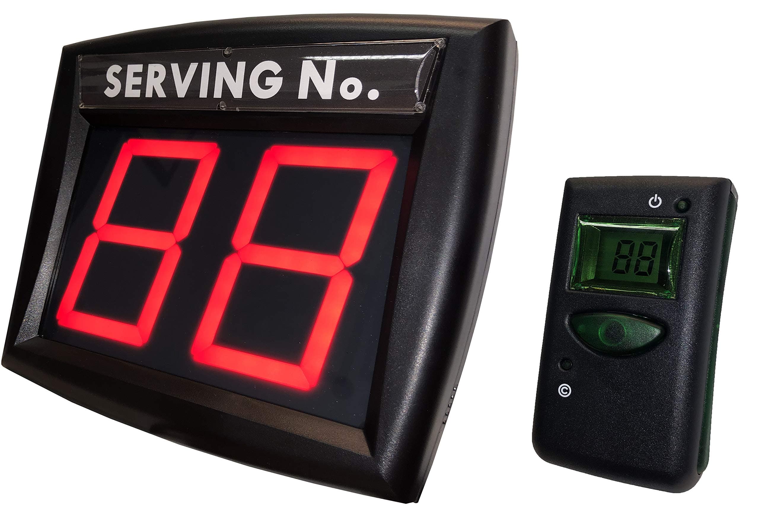 – Queue Management System (Red Led) with LCD radiocontrol