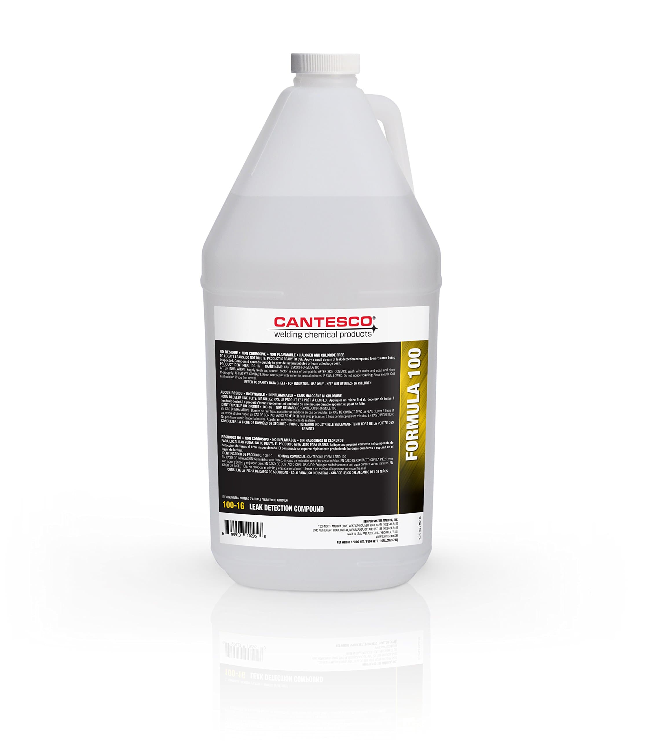 CANTESCO 100-1G Yellow Leak Detection Compound, Formula 100, Regular Temperature, 27 degrees F to 200 degrees F, 1 gal Jug
