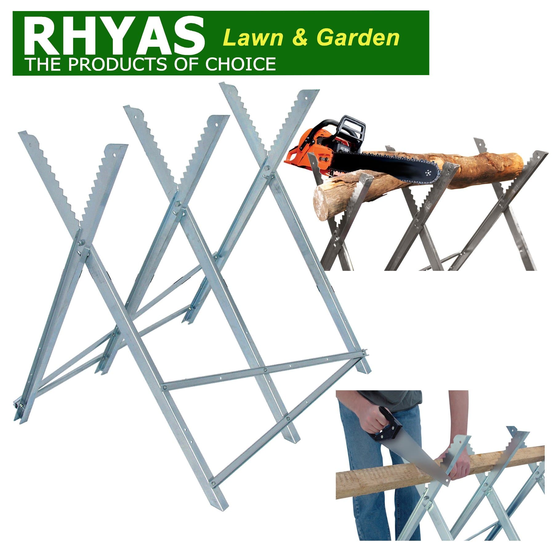 Good Grip Log Saw Horse Serrated Foldable
