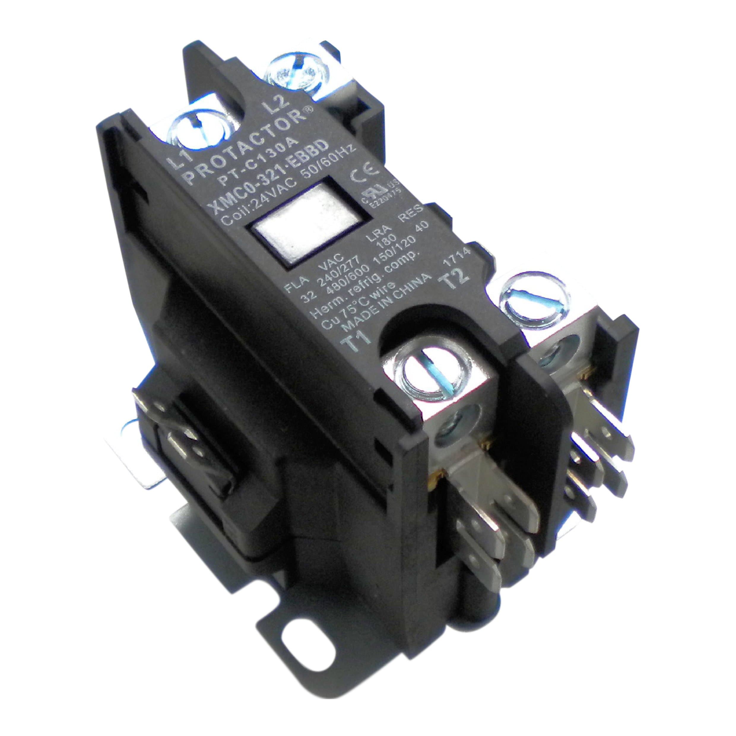 1 Pole 32 AMP Heavy Duty AC Contactor Replaces Virtually All Residential 1 Pole Models 30 Amps or Less