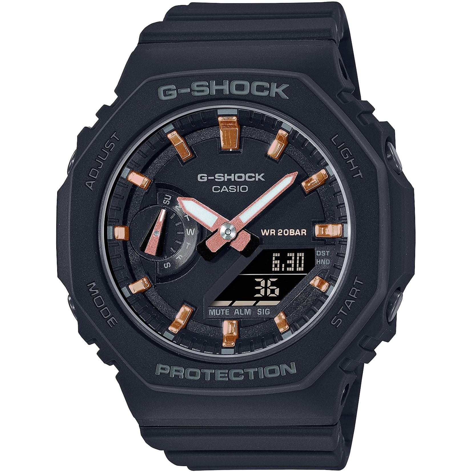 G-Shock GMAS2100-1A One Size Black, Black