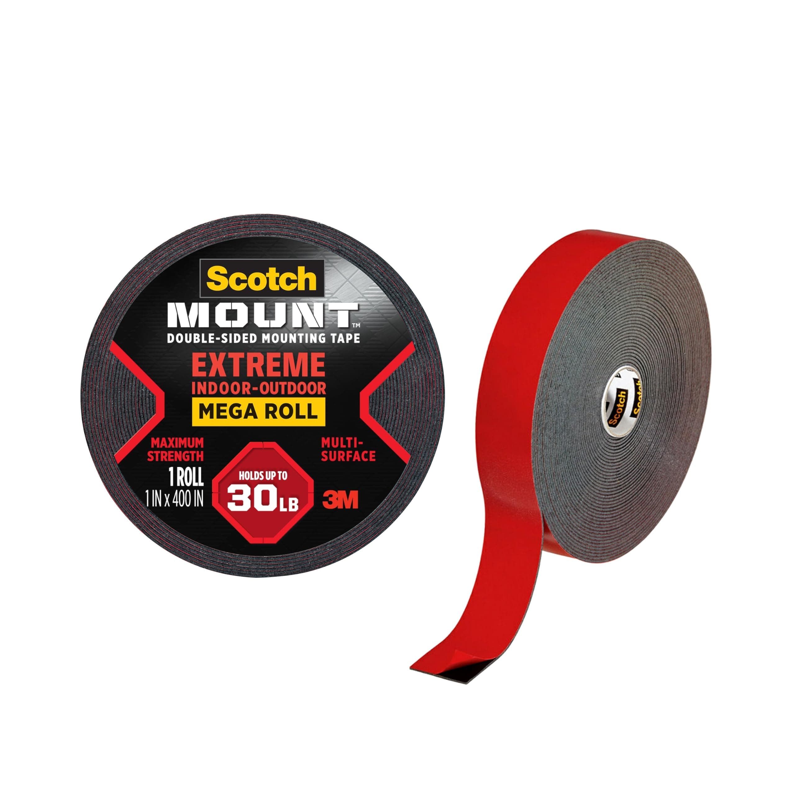 Extreme Double-Sided Mounting Tape Mega Roll 414H-Long-DC, 1 in x 400 in