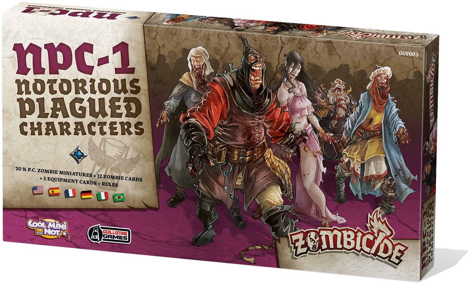AsmodeeCool Mini or Not Zombicide Notorious Plagued Characters, Black