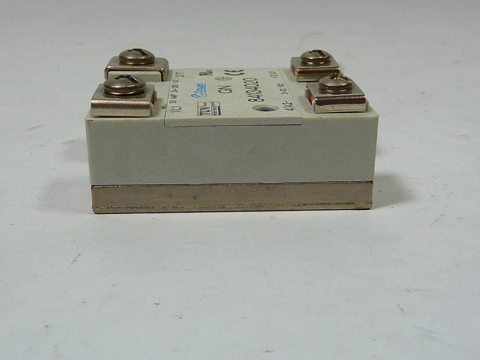 Crouzet 84134020 Relay; SSR; Zero-Switching; Cur-Rtg 50A; Ctrl-V 3-32DC; Vol-Rtg 24-280AC; GN Series