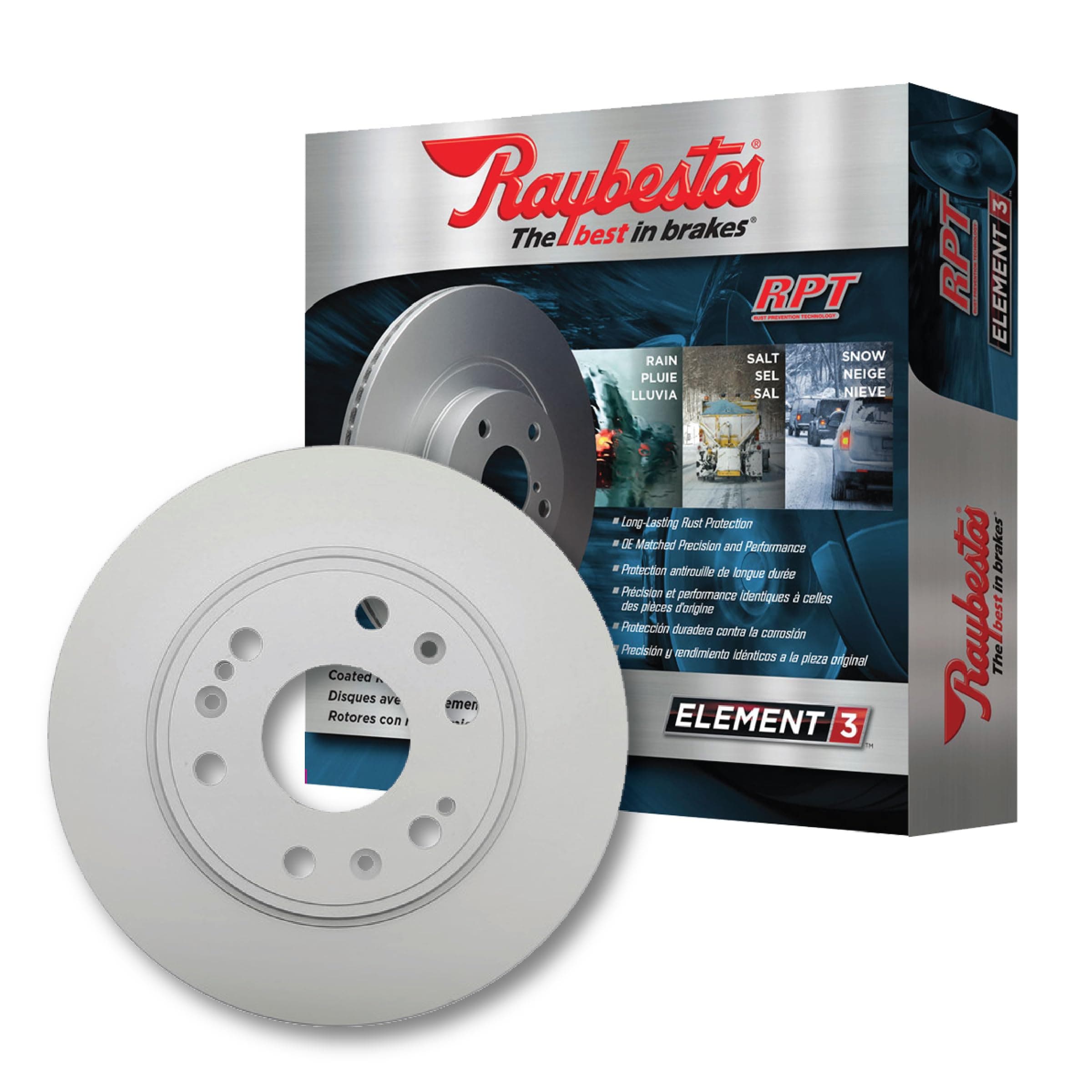 Raybestos Element3 Automotive Replacement Front Brake Rotor for Select Chevrolet (Silverado 1500, Tahoe, Suburban, Suburban 1500), GMC (Sierra 1500 Limited) (580279FZN)