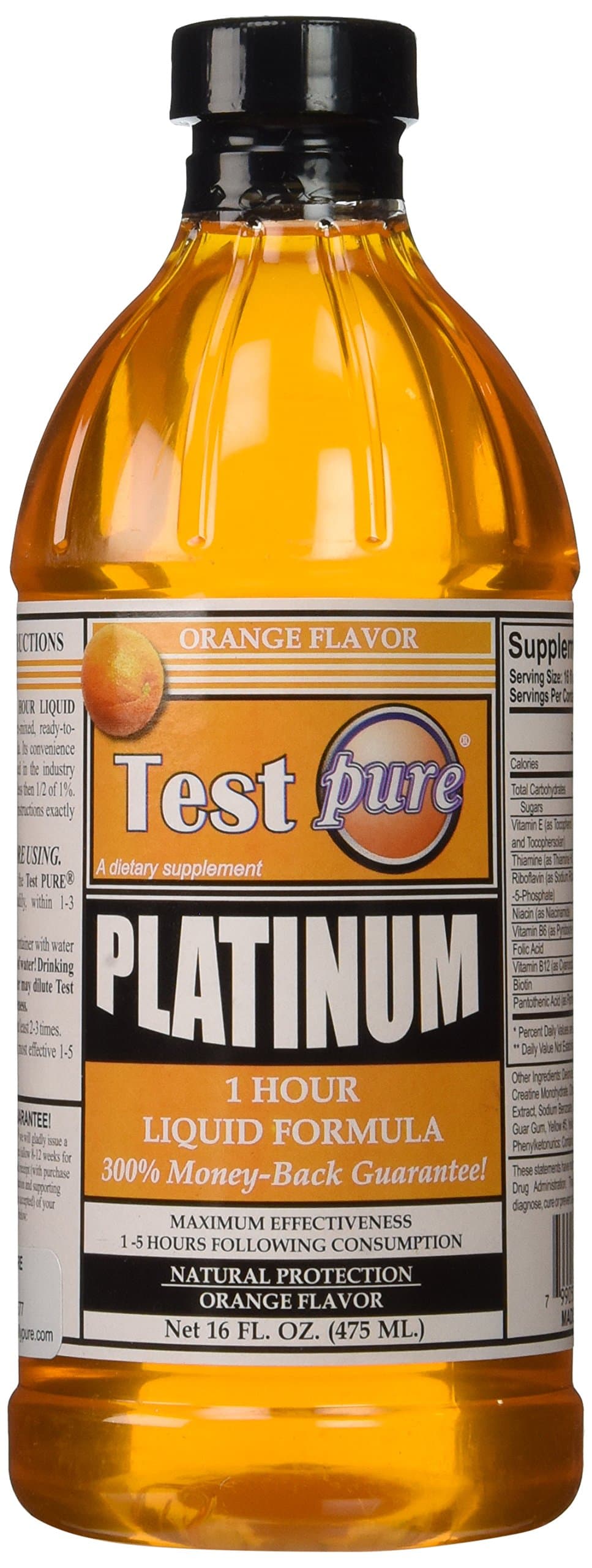 Test Pure Platinum Orange 16oz Bottle