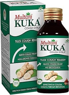 Multani Kuka Cough Syrup 100ml | Get Ayurvedic Relief from Throat Issue, Chest Congestion, All Types Of cough & Cold | Goodness Of Tulsi, Pippali, Satpudina & Other Herbs