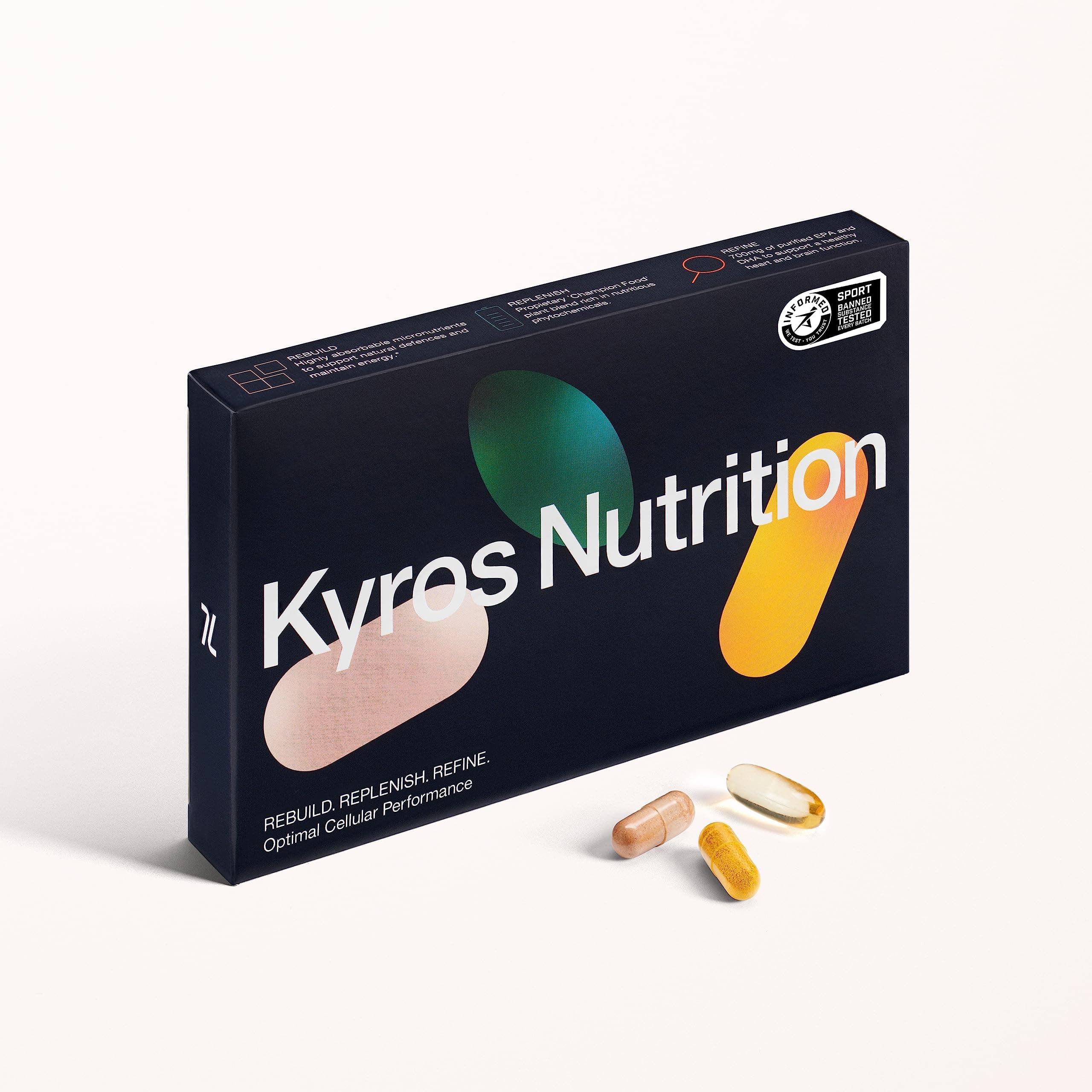 Kyros Nutrition Optimal Cellular Performance – Advanced 3-in-1 Multinutrient Formula with Added Adaptogens, Polyphenols & Omega-3 – for Energy, Cellular Health & Stress Resilience – 84 Capsules