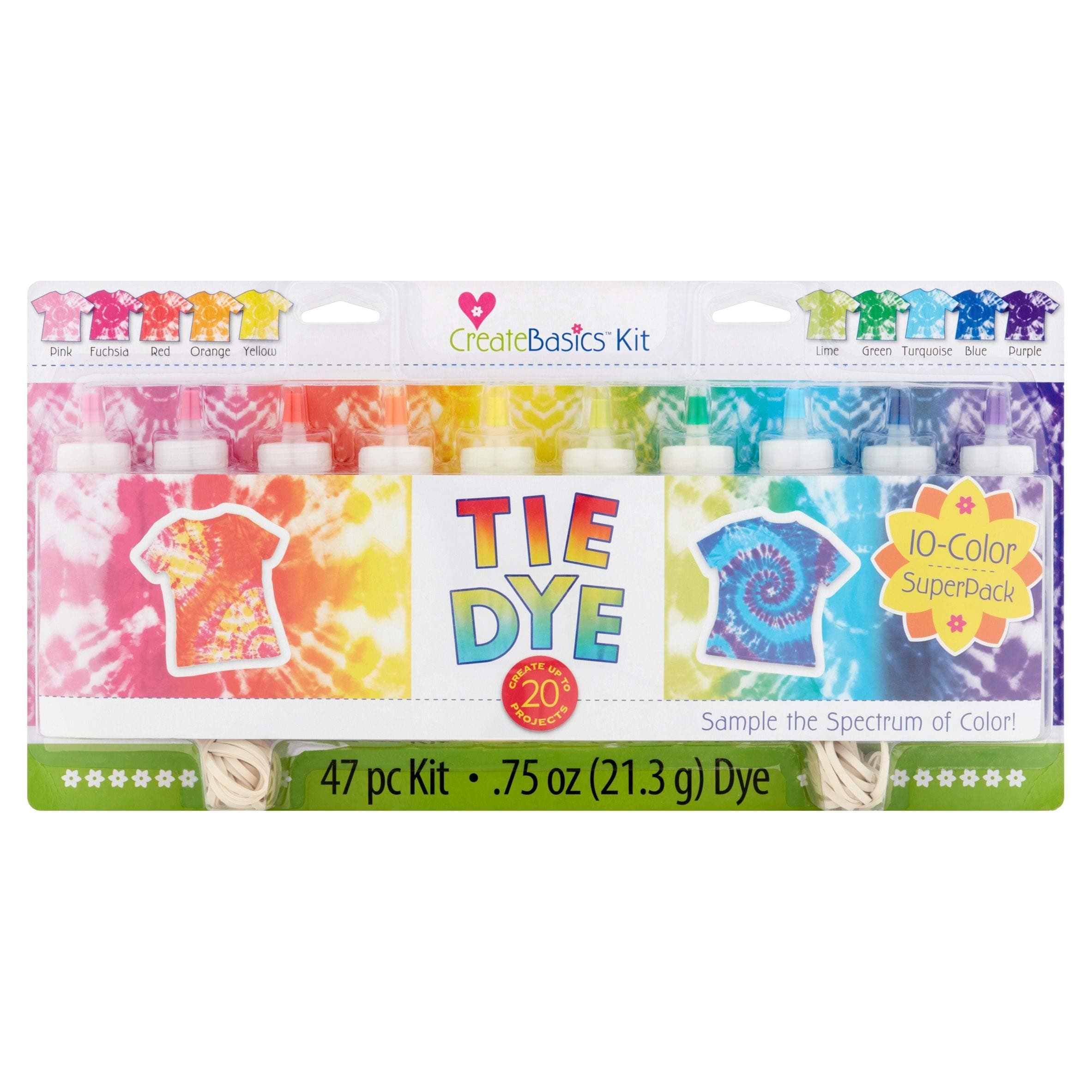 CreateBasics Create Basics Tie Dye Kit, 47 Piece