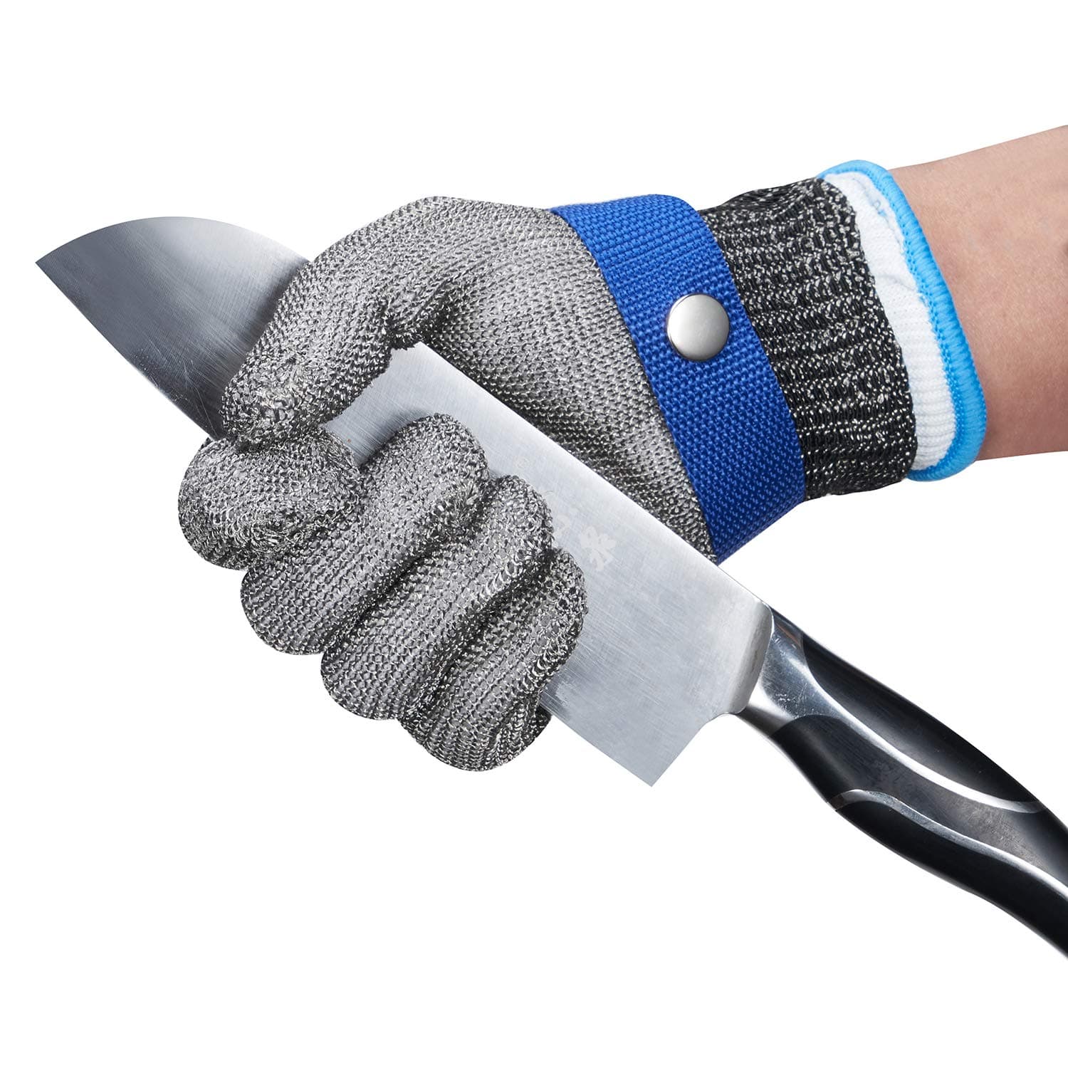 – Protective Gloves for Cutting Chopping Slicing Meat Processing Stainless Steel Cut Resistant Gloves GL09 L(One Glove)
