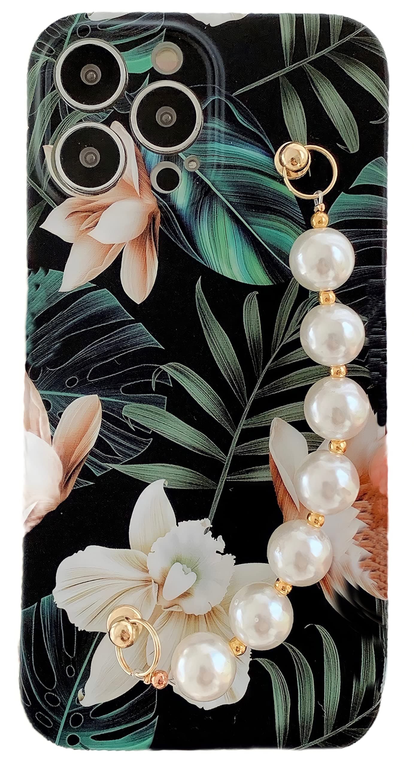 iPhone 13 Pro Max Case, Marble Cover, Tempered Glass, Flexible Edges, Anti Yellowing Tech, Anti Scratch, (Marble Green Color)