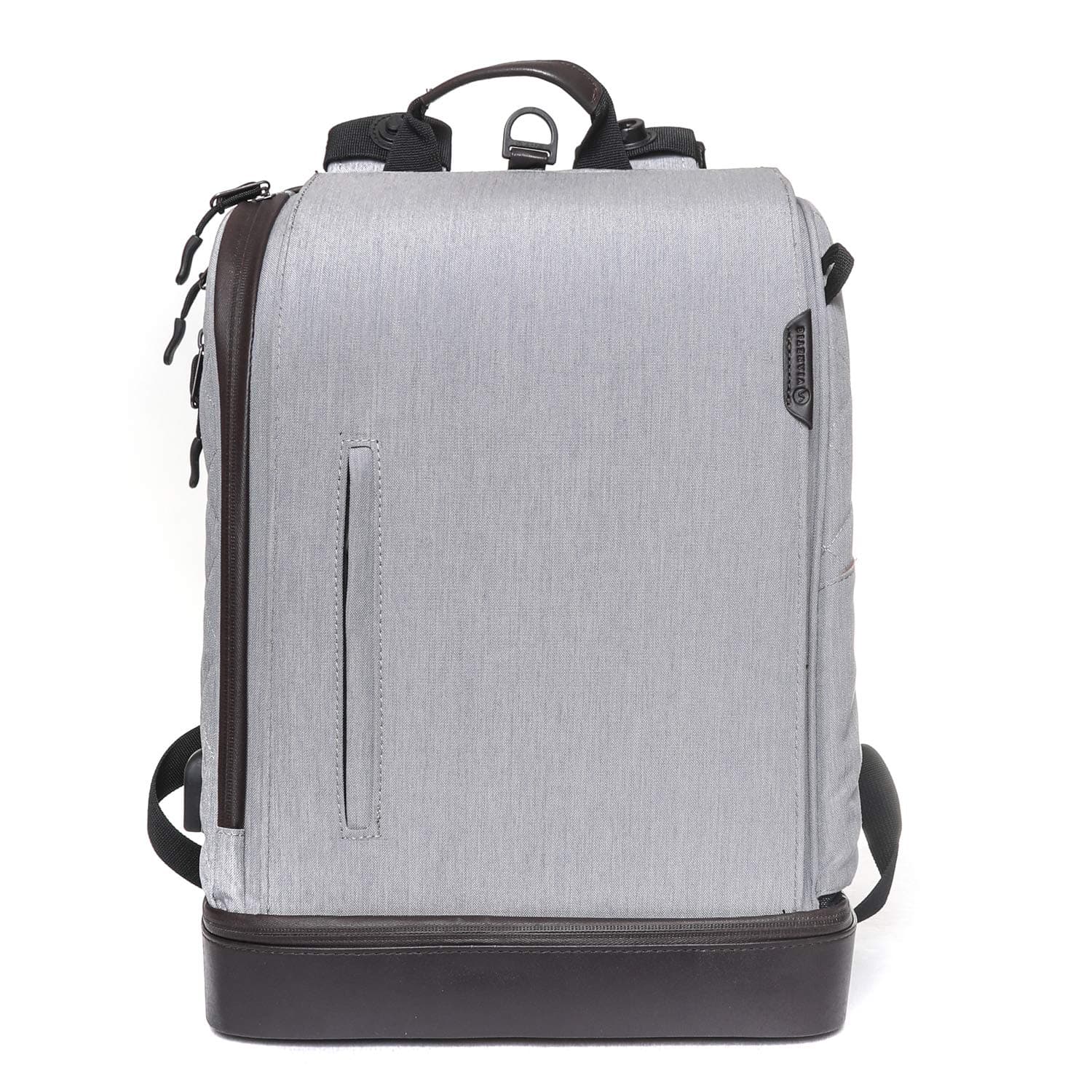 Smart Baby Diaper Backpack with Changing Pad | Customizable Organization and Pockets | Car and Stroller Straps | Insulated Bottle and Food Storage | Mom & Dad (Heather Gray, 16L)