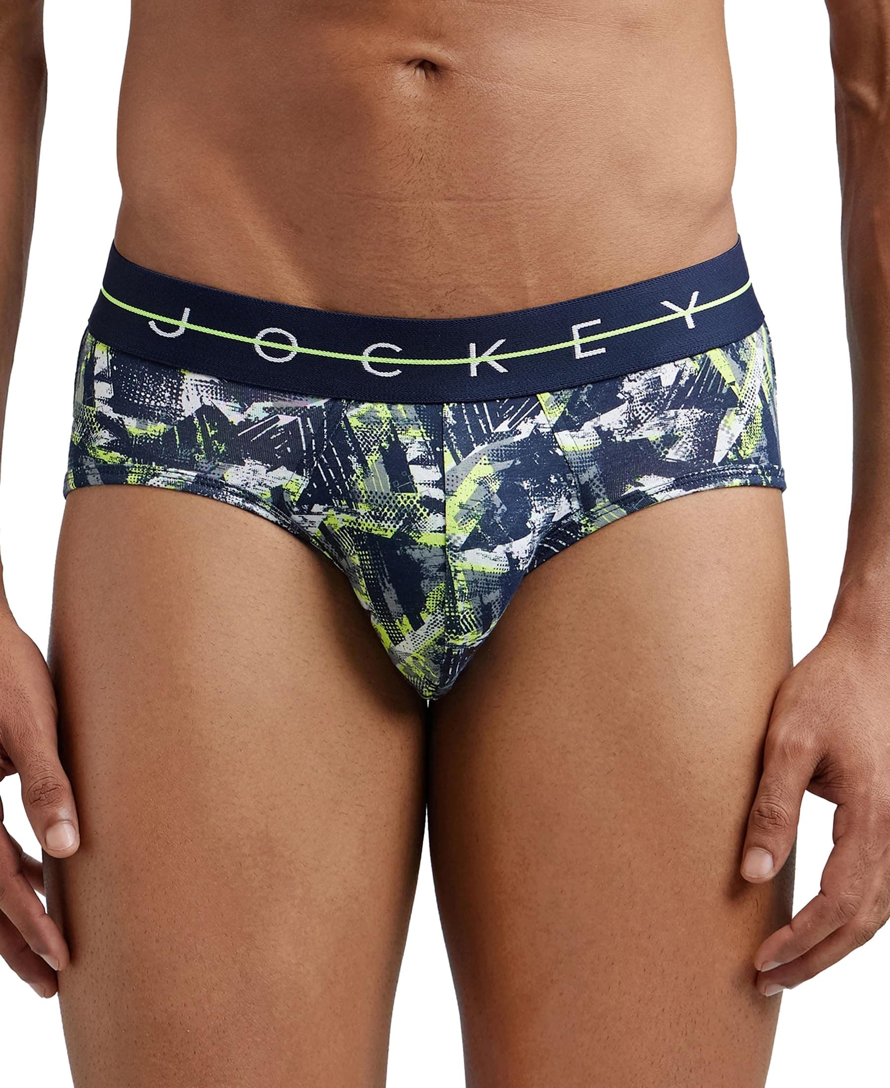 |Style NY01|Men's Super Combed Cotton Elastane Stretch Printed Brief with Ultrasoft Waistband