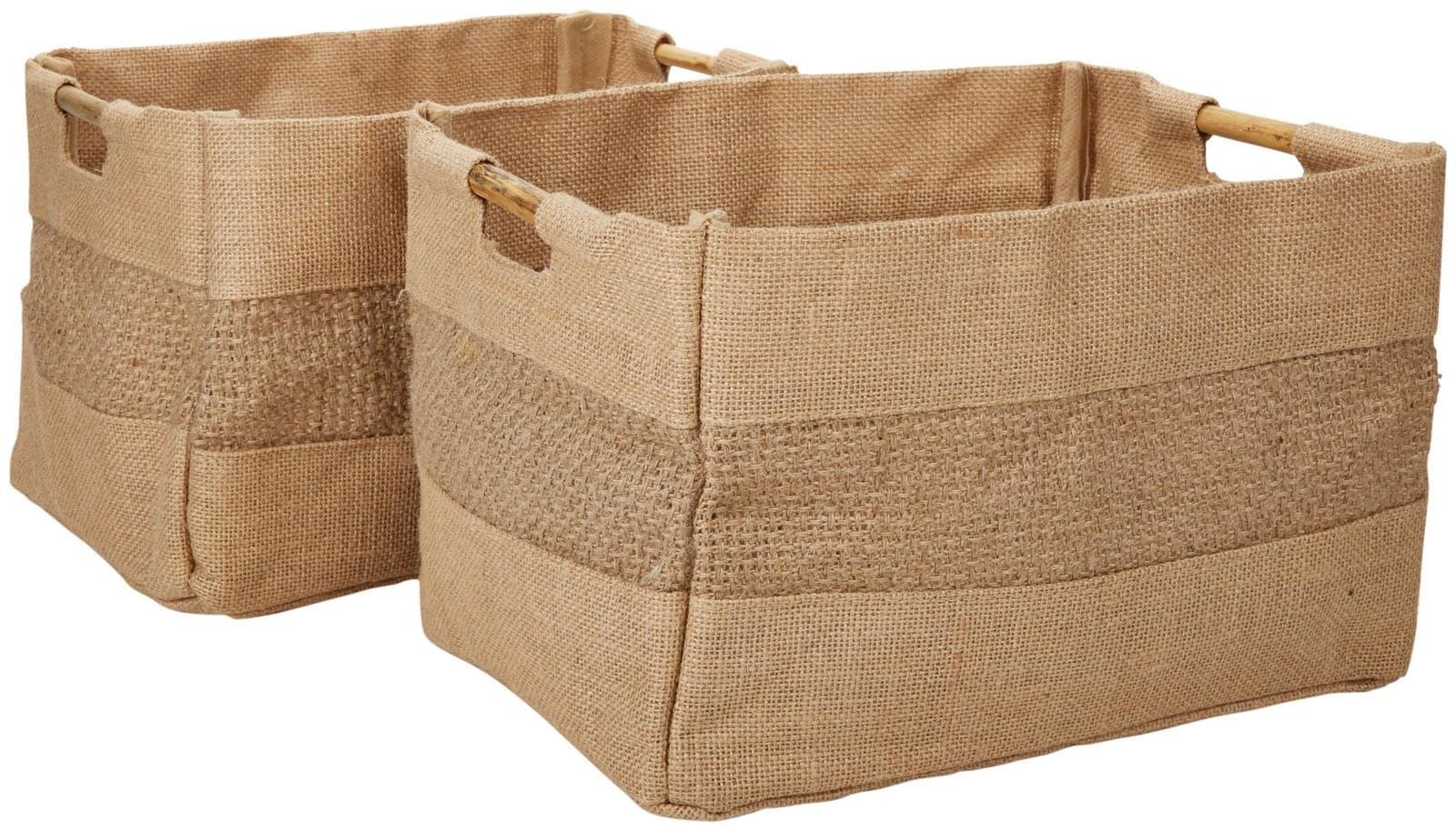 JoJo Maman Bebe Jute Storage Baskets, Shelf, 2 Count