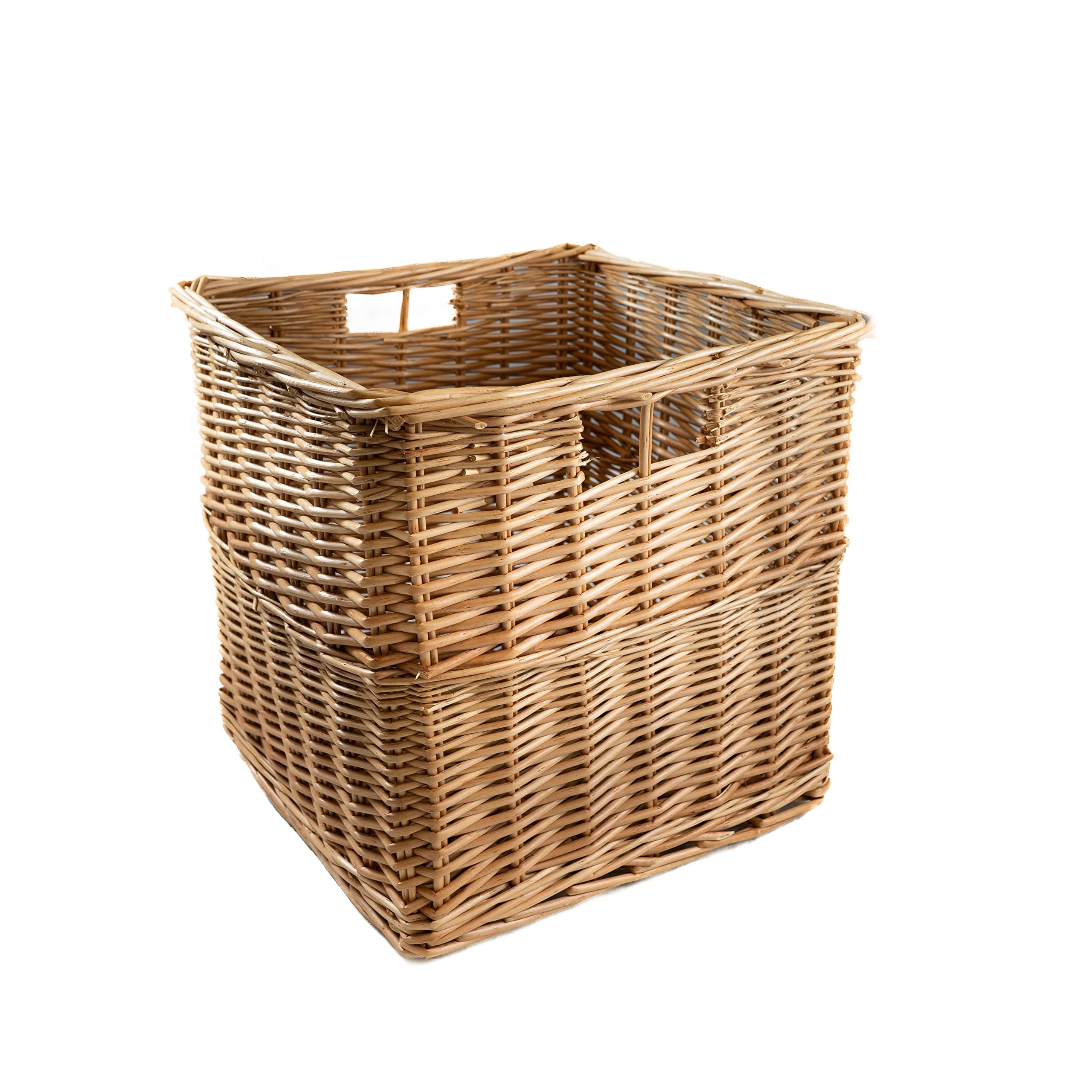 Arthur Cameron - Wicker Storage Cube with Built-in Handles - 32 x 32 x 31 cm - Cube Storage Unit, Perfect for Bedroom or Living Room - Wicker Box, Kallax Basket, Storage Basket (Natural)