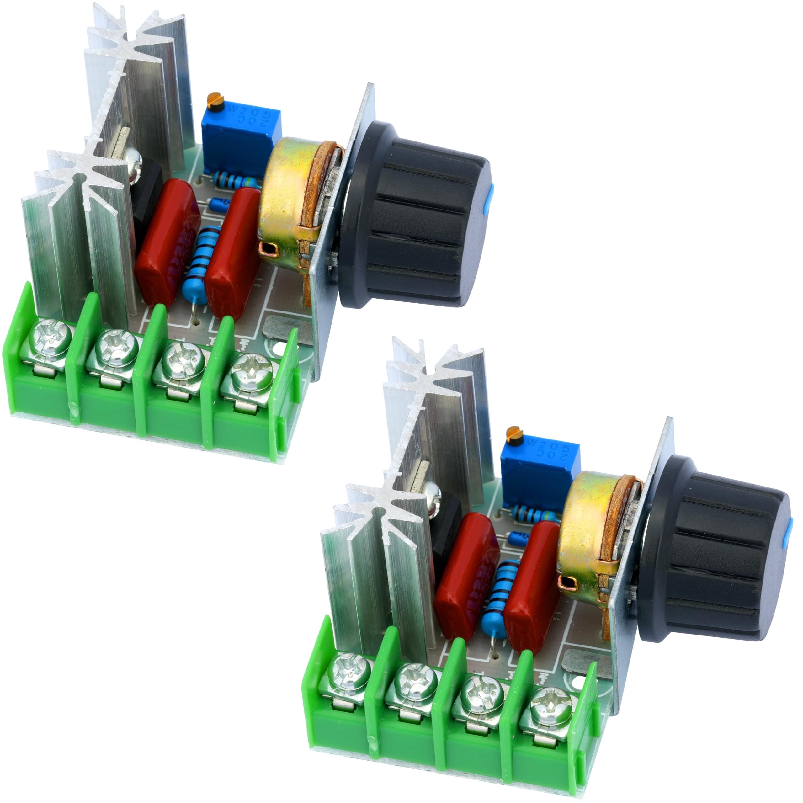 WWZMDiB 2 Pcs AC Motor Speed Controller 110V 120V 220V to 50-220V Adjustable PWM 16A 700W for Adjusting Light Brightness, Temperature Control, Fan Speed, and AC Switching